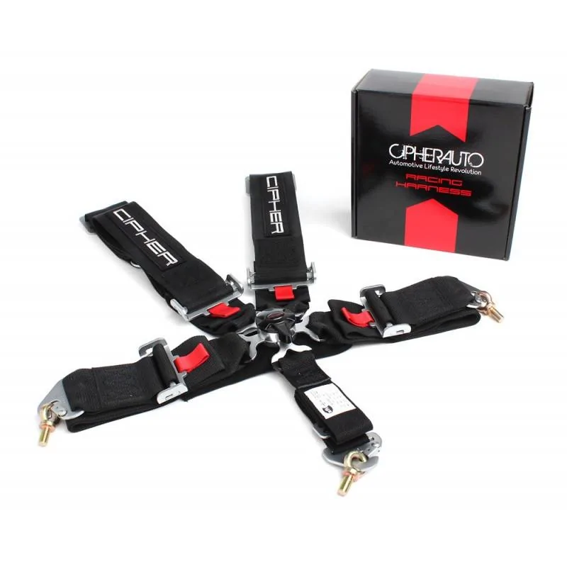 11th Gen Honda Civic Cipher 5 Point 3" Camlock Racing Harness - SFI 16.1 - Various Colors CPA4005BK-800x800