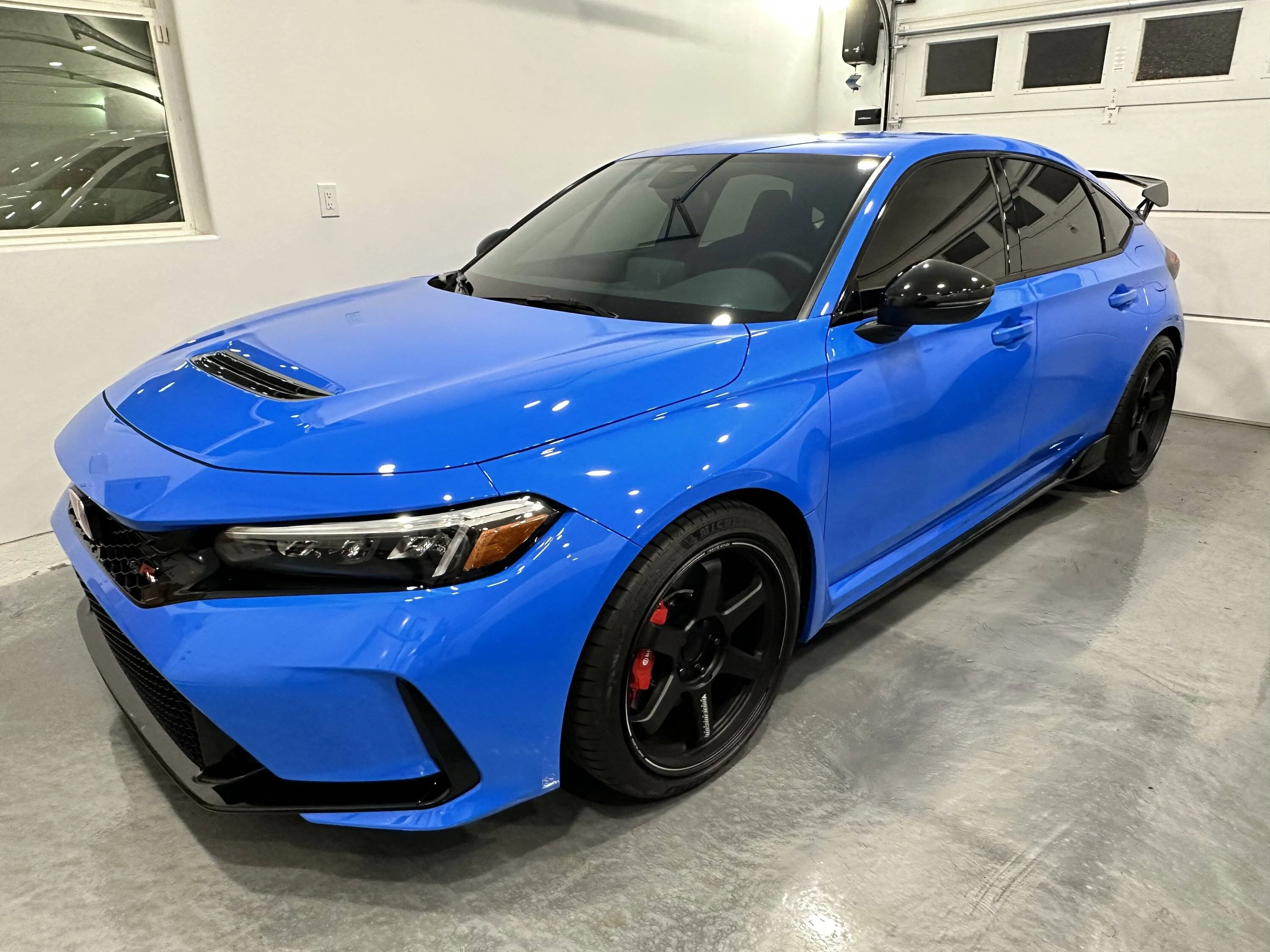 11th Gen Honda Civic 19” TE37 Ultra Wheels Installed on Boost Blue Civic Type R FL5 D194B7ED-5143-486F-8413-CF78CB16E69B