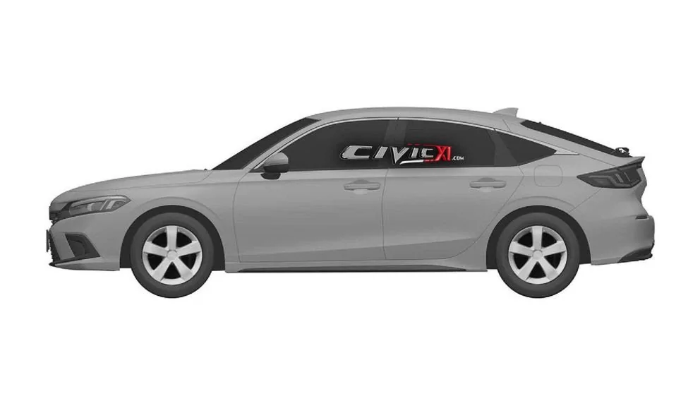 11th Gen Honda Civic Exclusive: 11th Gen 2022 Civic (Hatchback) Fully Revealed in Official Honda Patent Images dims