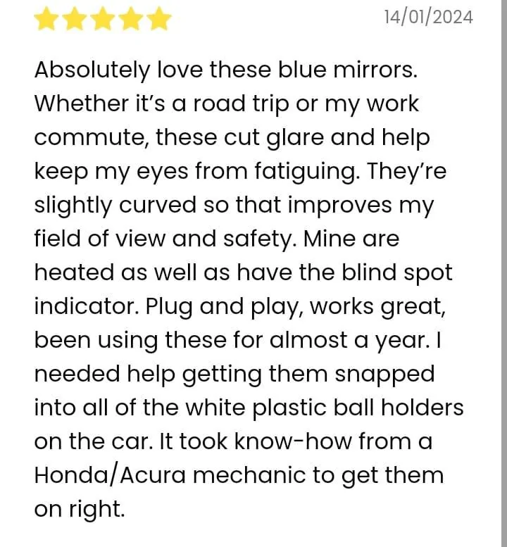 11th Gen Honda Civic Blind Spots?⚡Reduce Blind Spots & Glare⚡SUMA Mirror Customer's Reviews e34bdbbc-24d4-414e-a3d3-d2b1c81e426d