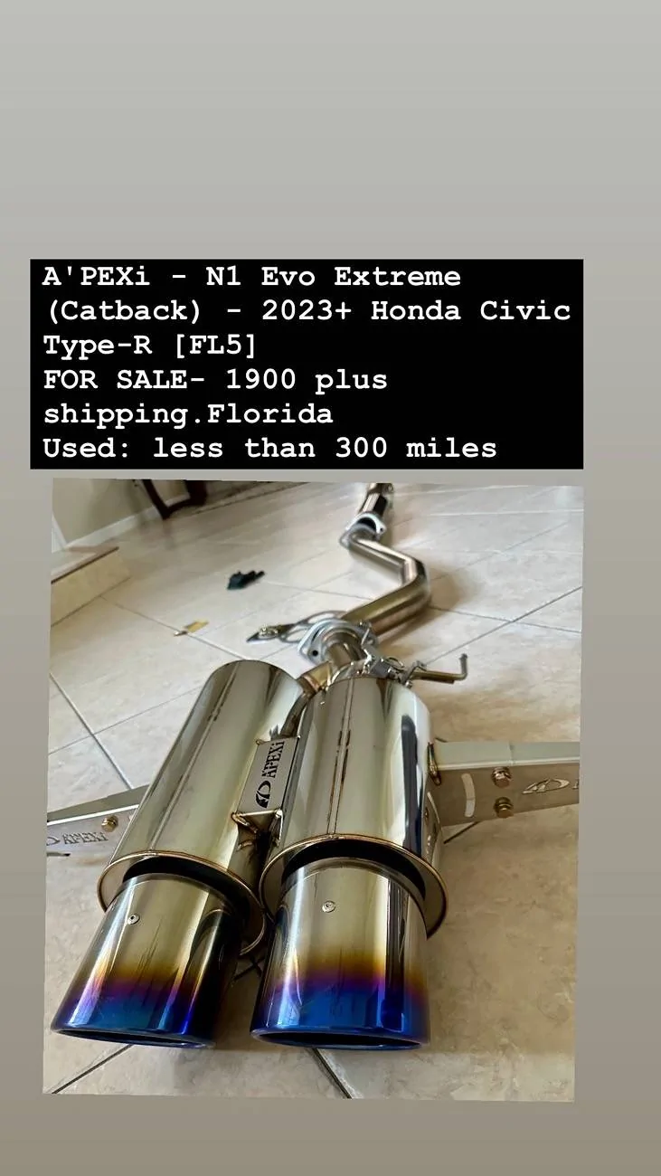 11th Gen Honda Civic A'PEXi - N1 Cat back exhaust ([FL5] F937292B-1AB6-438D-840C-AE5C5C76D507