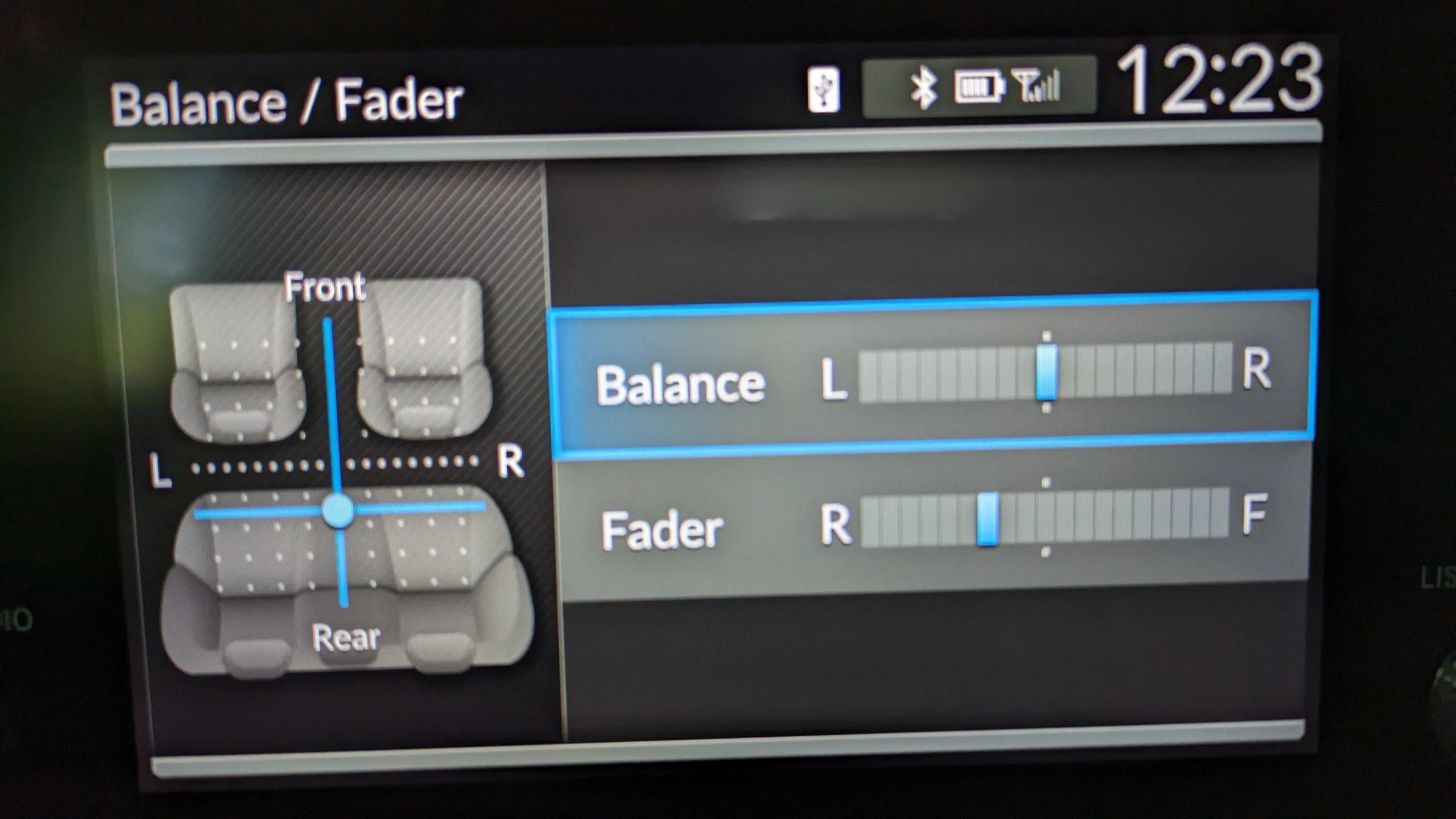 11th Gen Honda Civic '24 EX Sound System Upgrade for $350 fader setting