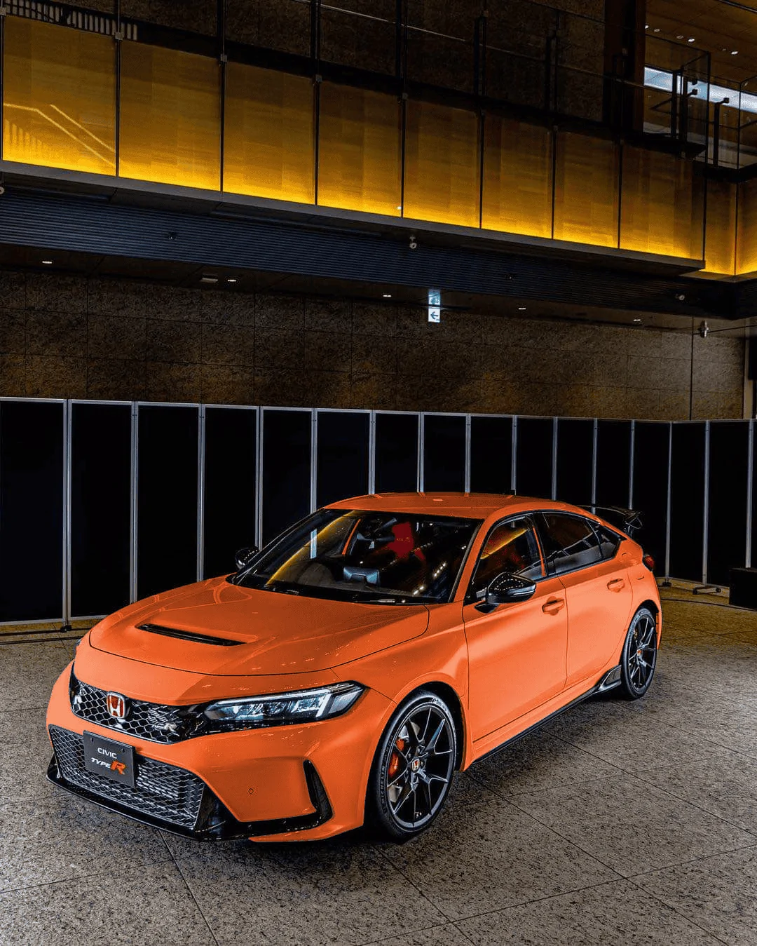 11th Gen Honda Civic In the Mood for Love - FL5 Colors Mockups: Blue, Green, Gray, Orange, Yellow FL5 Front Qtr Orang