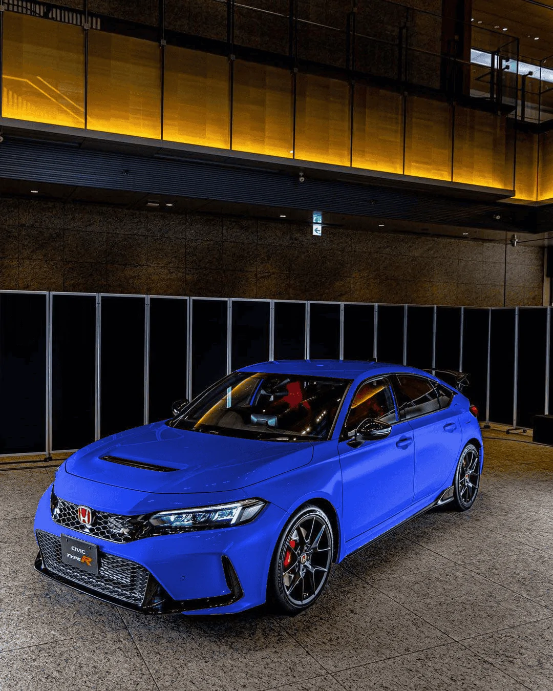 11th Gen Honda Civic In the Mood for Love - FL5 Colors Mockups: Blue, Green, Gray, Orange, Yellow FL5 Front Qtr True Blu
