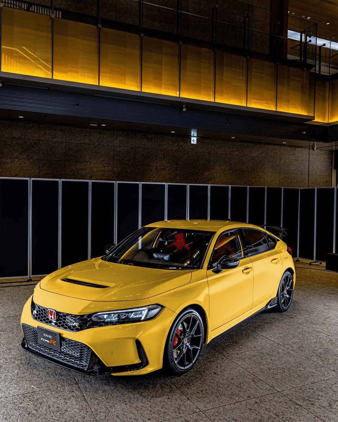 11th Gen Honda Civic In the Mood for Love - FL5 Colors Mockups: Blue, Green, Gray, Orange, Yellow FL5 Front Qtr Yello