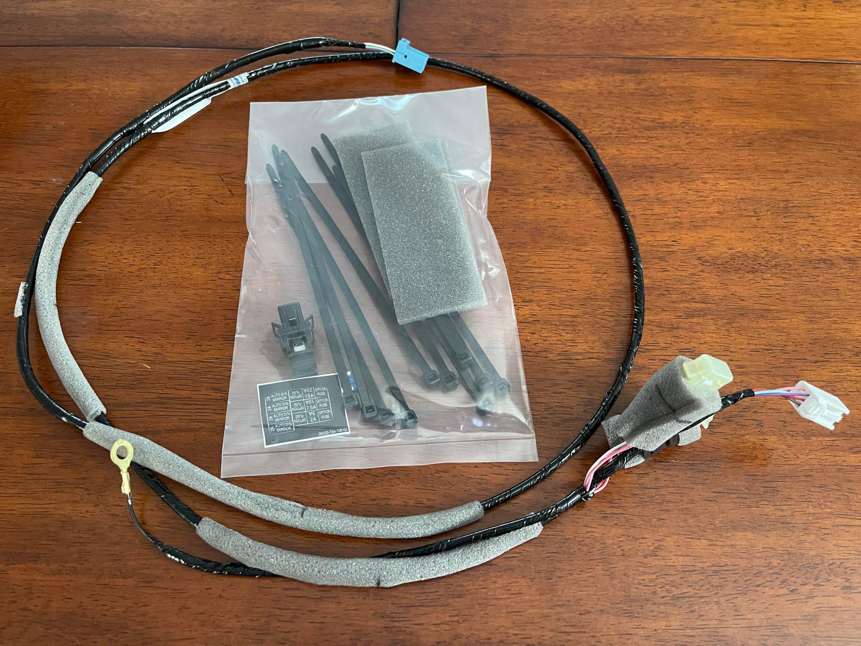 11th Gen Honda Civic Plug and Play Homelink Mirror for FL5 -- 1 Hr Install FL5 home link harness 1