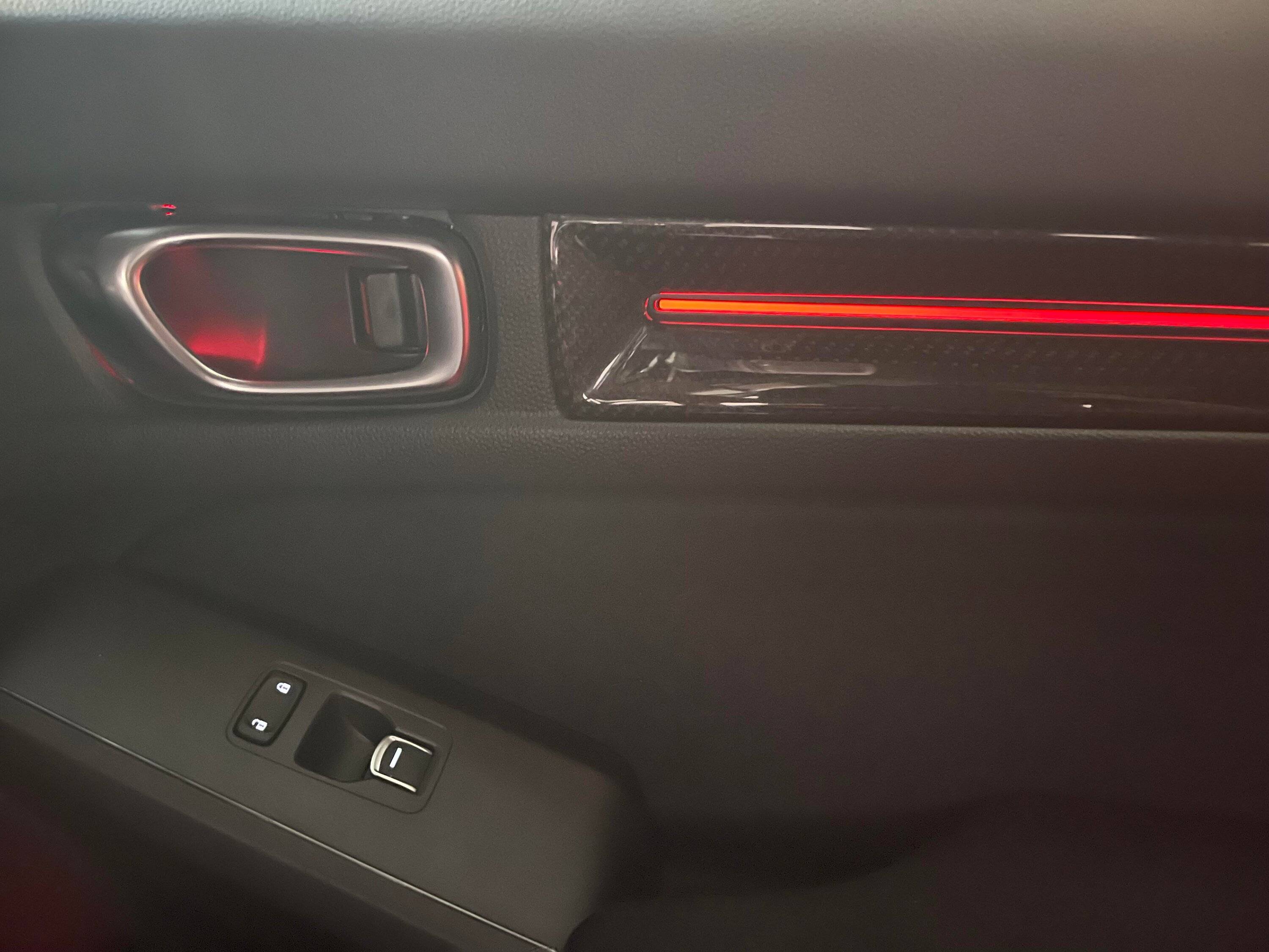 11th Gen Honda Civic JDM Honda Access Interior LED Door Lights and Center Console Lights installed. FL5 Honda Access Door LED