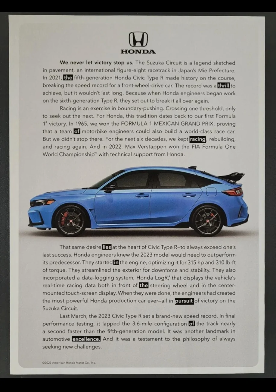 11th Gen Honda Civic What did you do to your FL5 today? frame 2