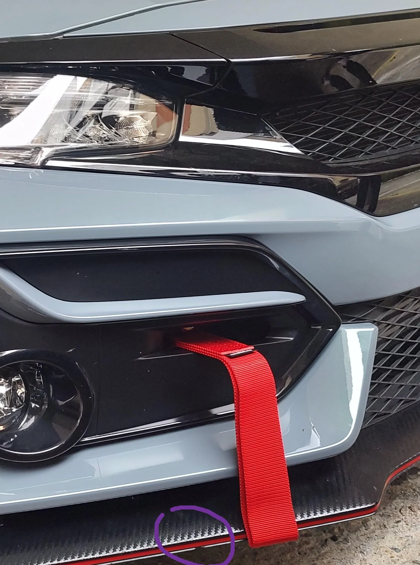 11th Gen Honda Civic Installing Front Tow Hook on FL5? frontli