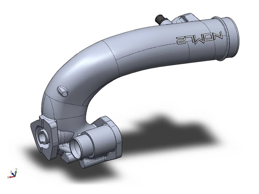 11th Gen Honda Civic 27WON - Designing the L15 Turbo Inlet Pipe honda-civic-turbo-inlet-pipe-cad-model (2)