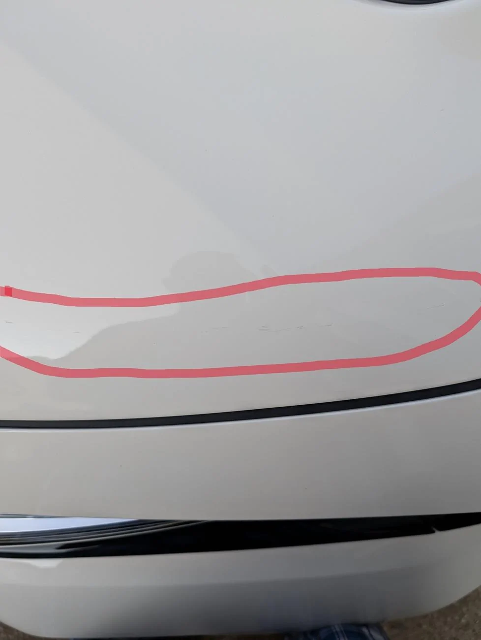 11th Gen Honda Civic New 24 CTR Factory Paint Defect? hood area 4 adhesiv