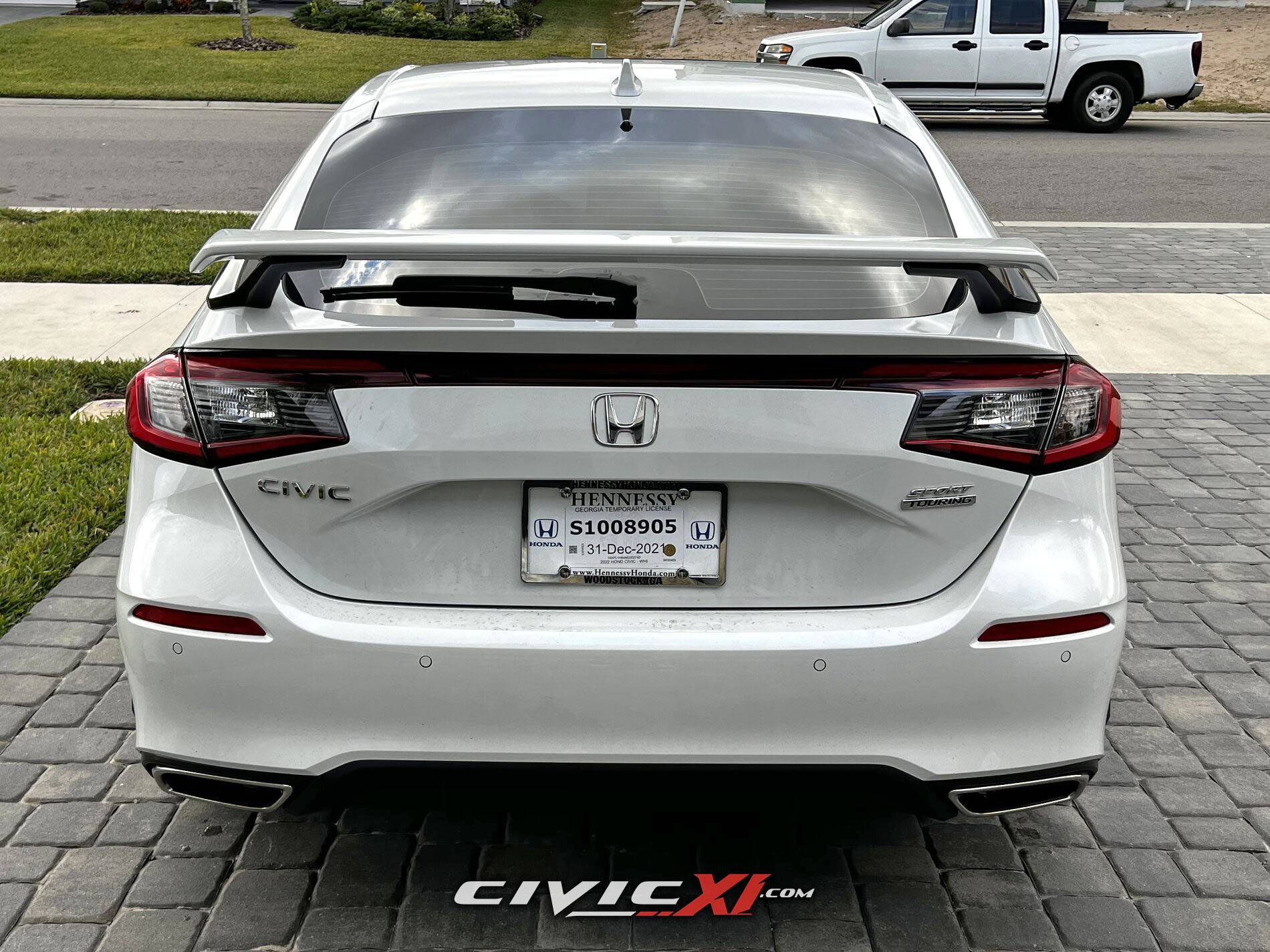 11th Gen Honda Civic Official PLATINUM WHITE 2022+ 11th Gen Civic & Si Thread HPD wing installed on 2022 Civic Hatchback - pics & instructions 1