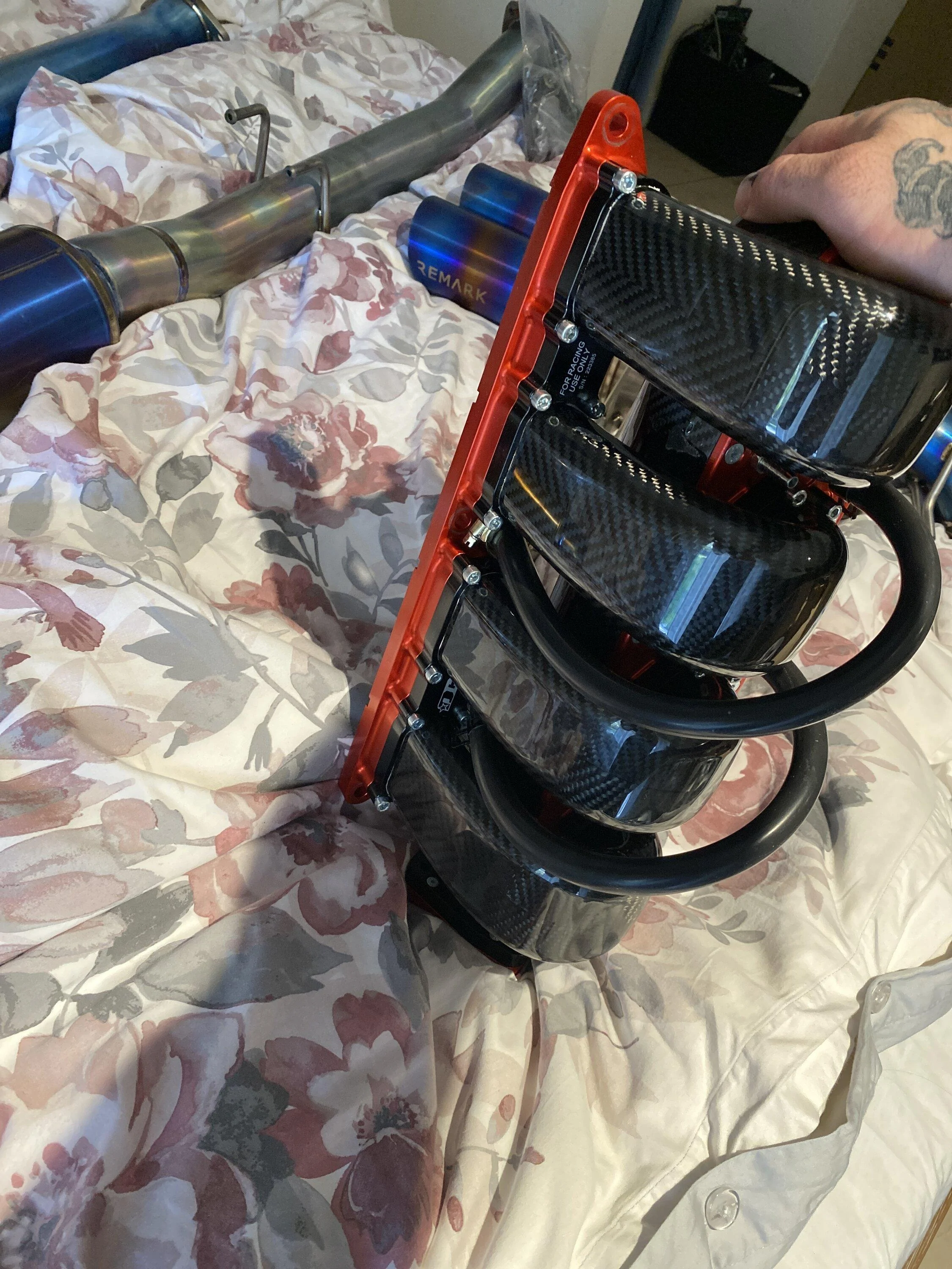 11th Gen Honda Civic SOLD FL5/FK8 type R PracWorks Carbon Fiber intake manifold, almost brand new imag