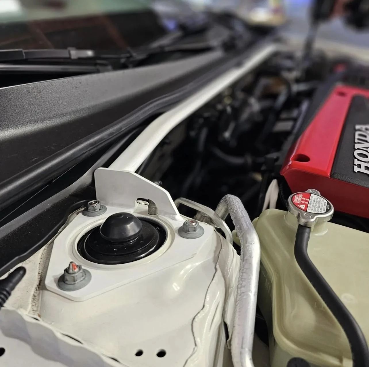 11th Gen Honda Civic Ultra Racing Front Strut Bar Installed IMG_0038