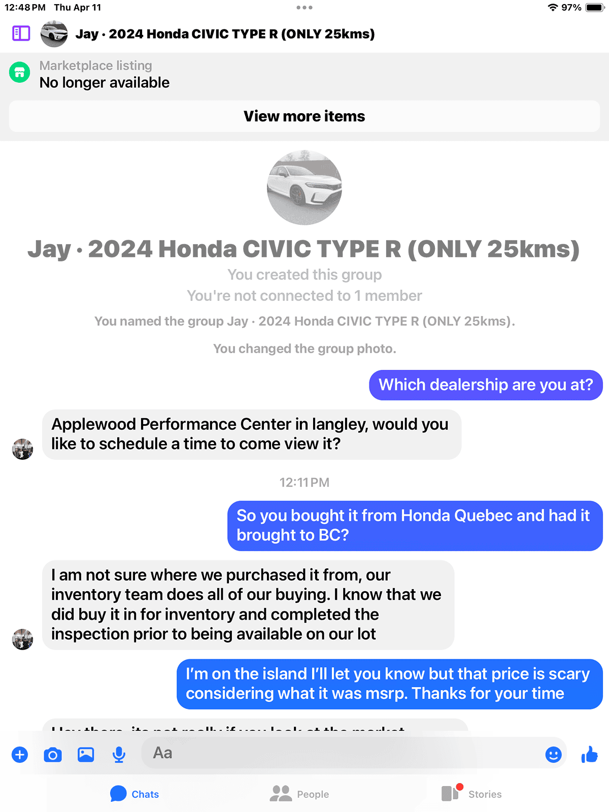 11th Gen Honda Civic Canadian dealer asked what colour Type R I want IMG_0415