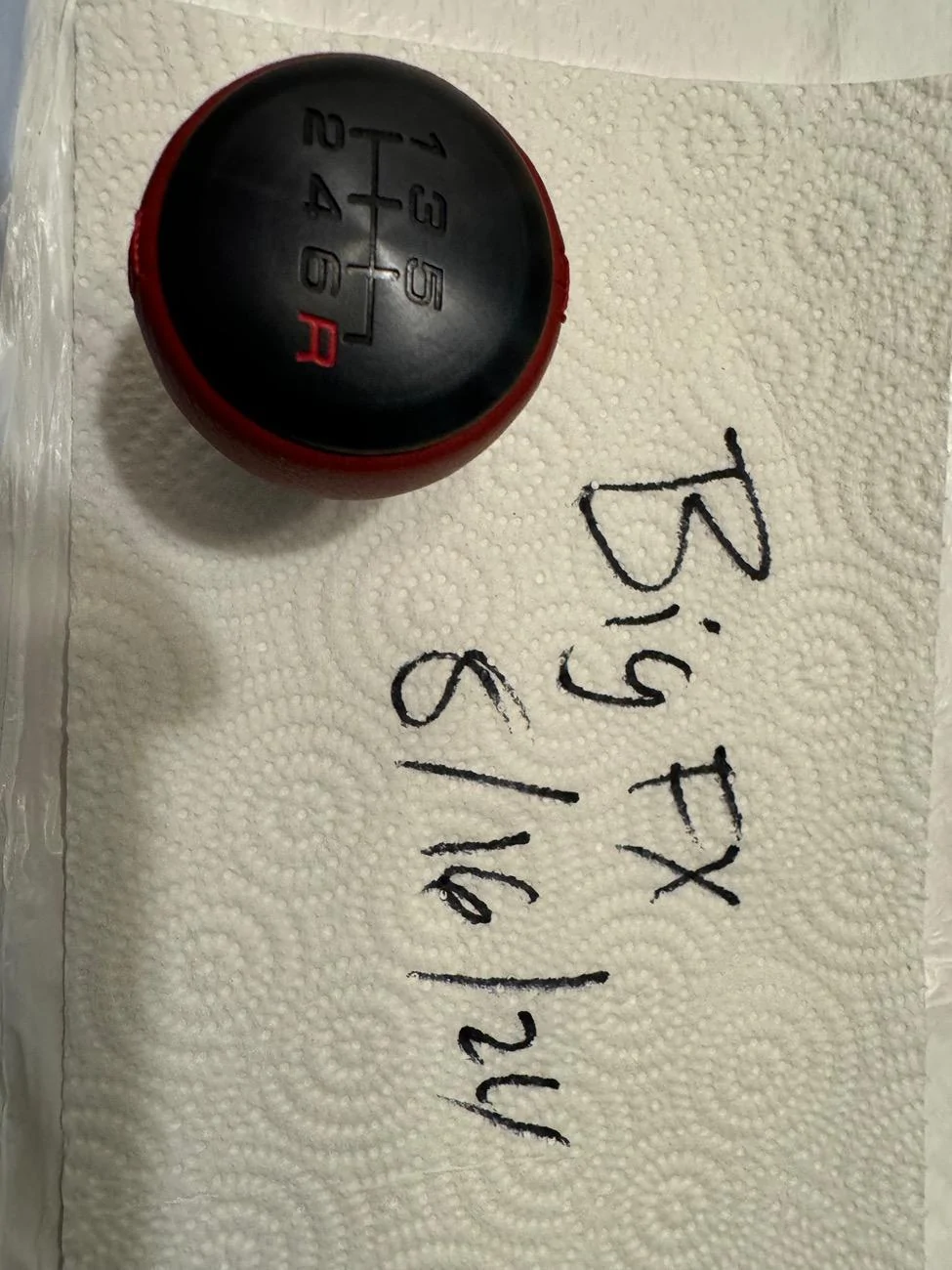 11th Gen Honda Civic Fl5 red leather shift knob oem (will ship) IMG_0759