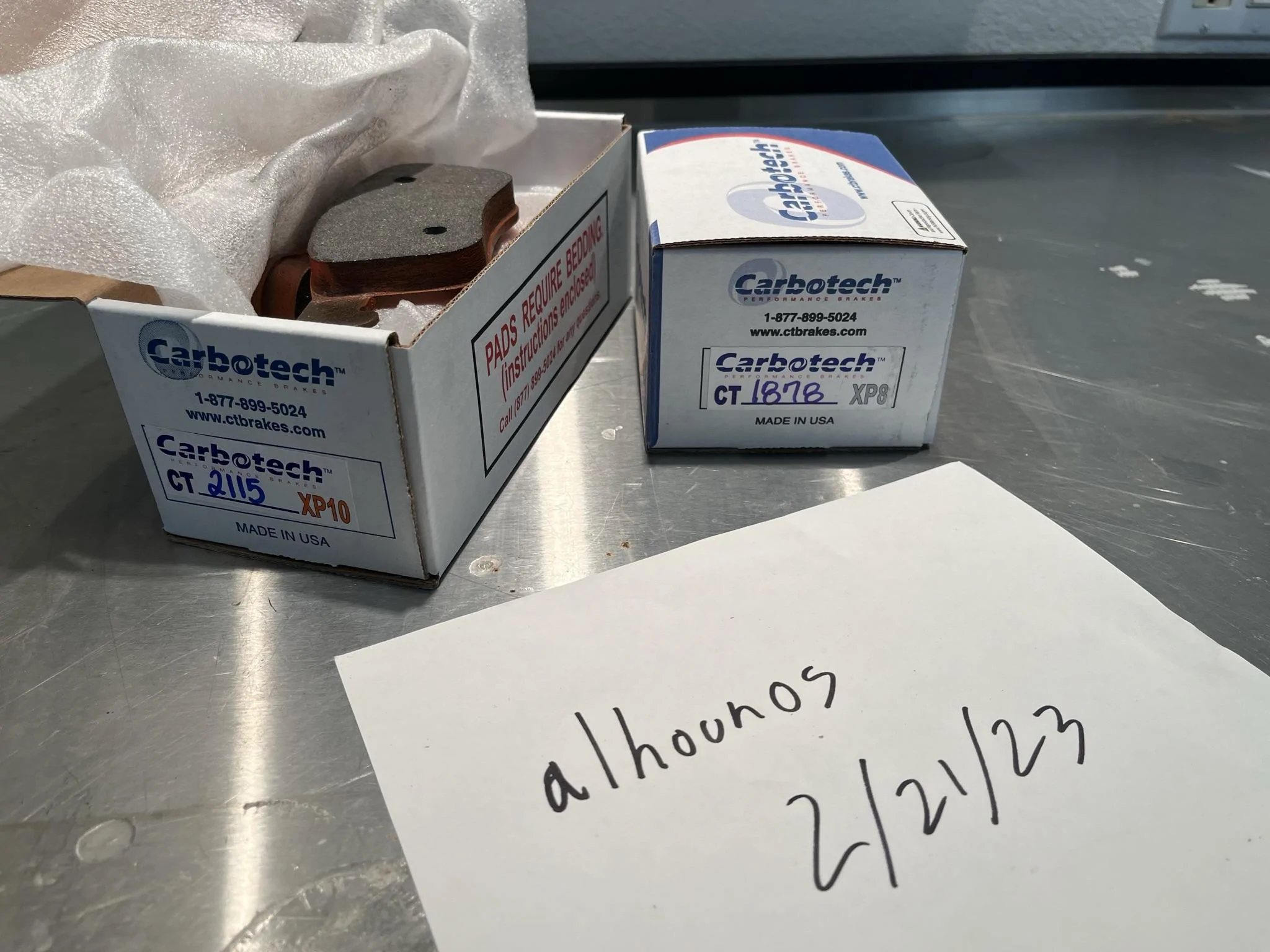 11th Gen Honda Civic Carbotech XP10 front + XP8 rear pads for 2022+ Si - new in box IMG_0973