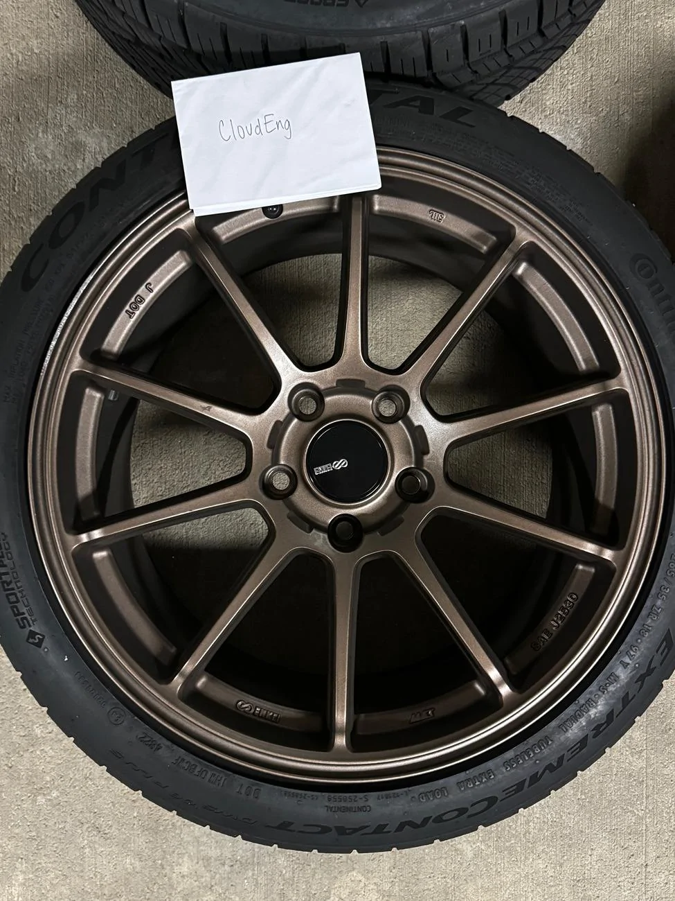 11th Gen Honda Civic WTS: Bronze Enkei Triumph 18x9.5 w/ Continental DWS06 IMG_1322