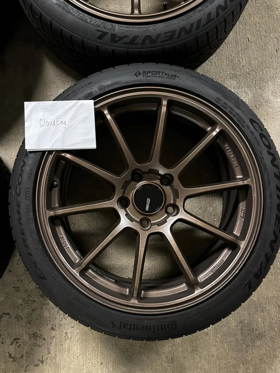 11th Gen Honda Civic WTS: Bronze Enkei Triumph 18x9.5 w/ Continental DWS06 IMG_1328