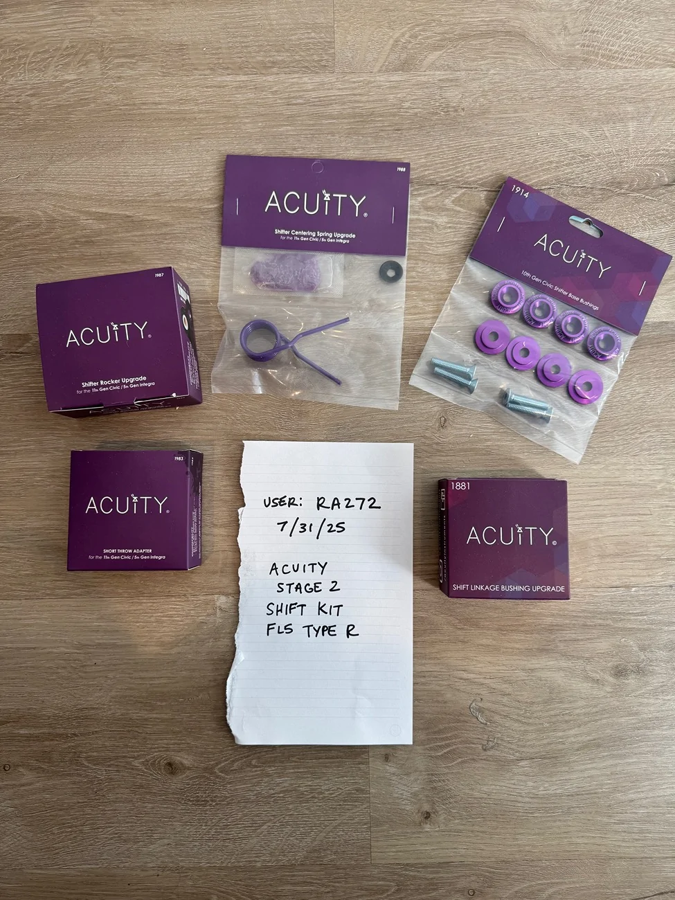 11th Gen Honda Civic SOLD: NEW Acuity Stage 2 Shift Kit IMG_1447