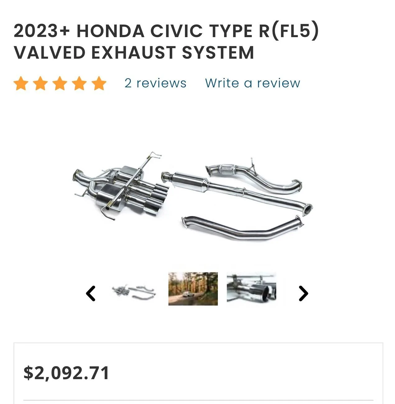 11th Gen Honda Civic 27WON FL5 Exhaust System IMG_1586