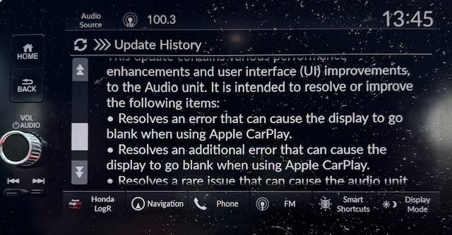 11th Gen Honda Civic Over the air “audio update” IMG_1706