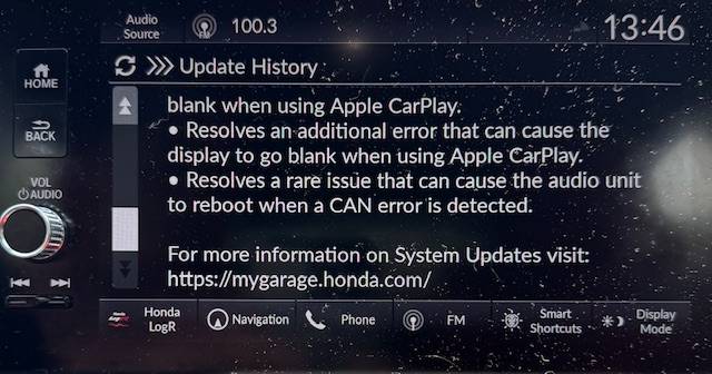 11th Gen Honda Civic Over the air “audio update” IMG_1707