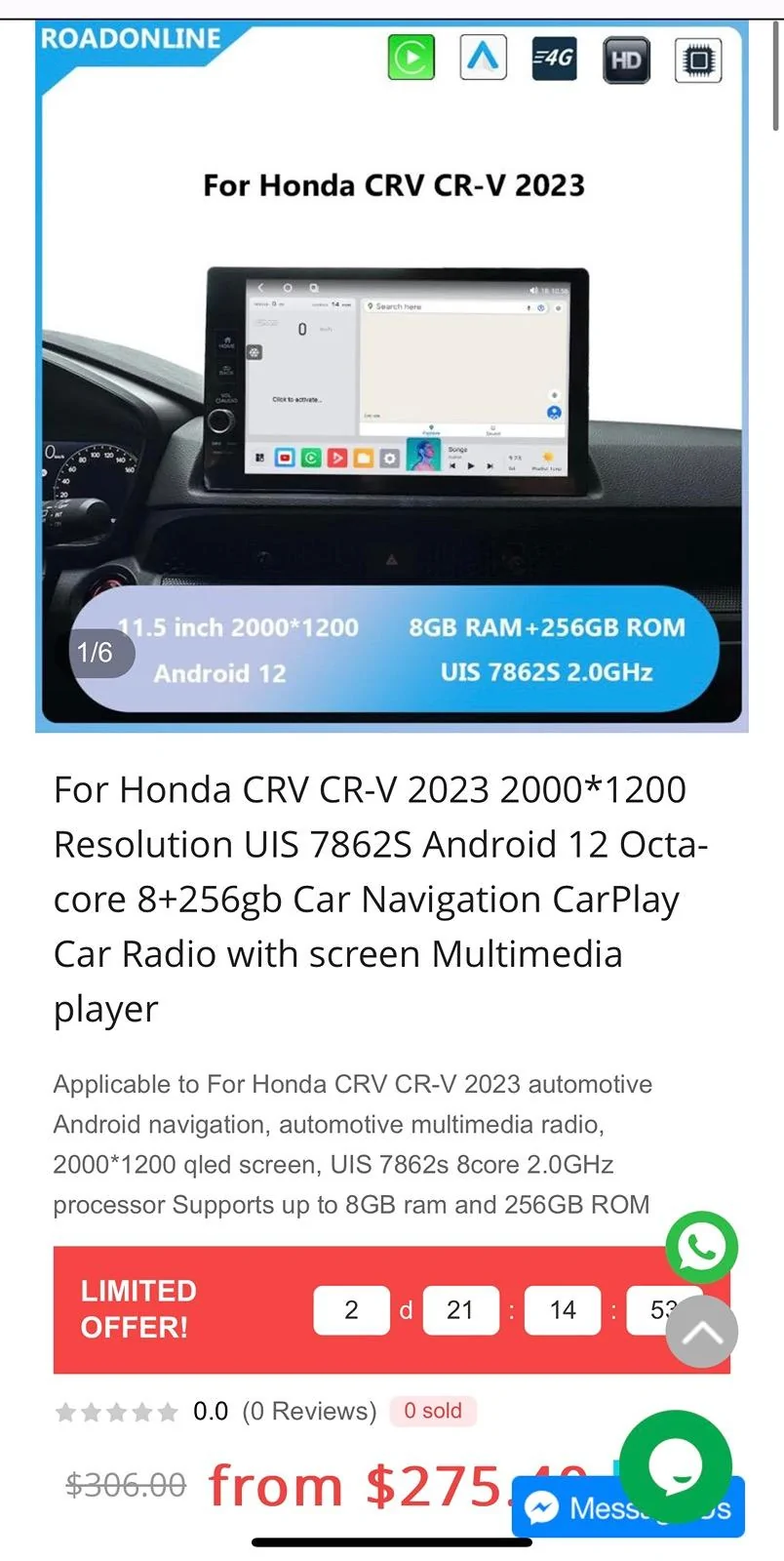 11th Gen Honda Civic Another Android Head Unit IMG_2007