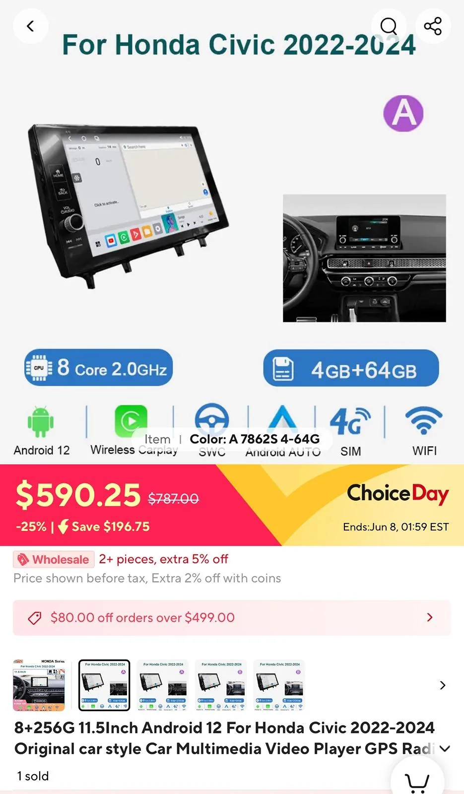 11th Gen Honda Civic Another Android Head Unit IMG_2008