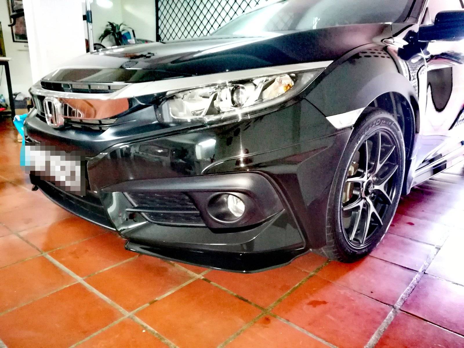 11th Gen Honda Civic 16-17 Civic 10th Gen Sedan and Coupe - Ikon Style Front Lip Splitter 2 Piece - BLF-UNIV3-PU_HC164 IMG_20171220_230725