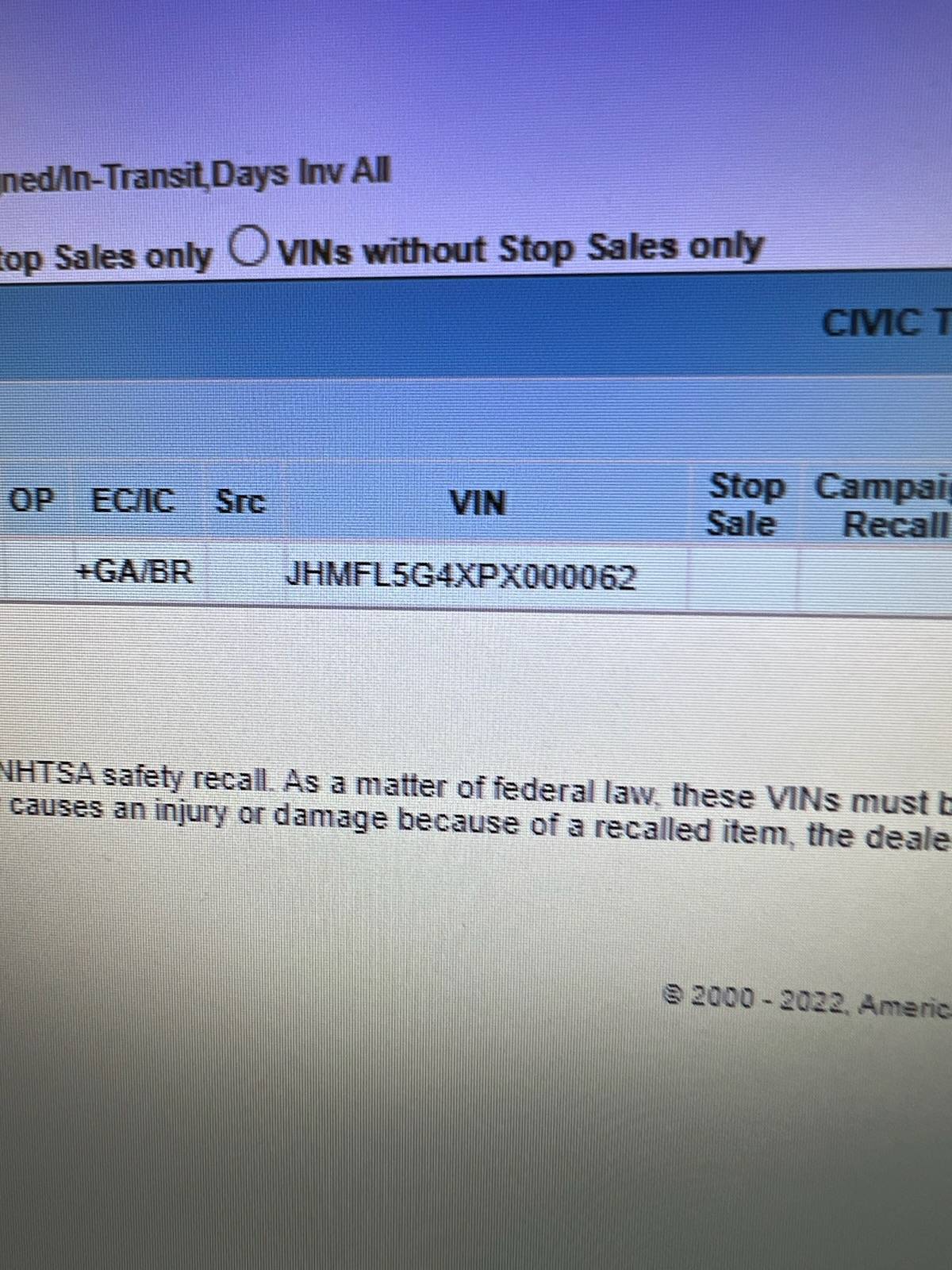 11th Gen Honda Civic East Coast FL5 Delivery Estimates/Confirmations IMG_20221107_203349