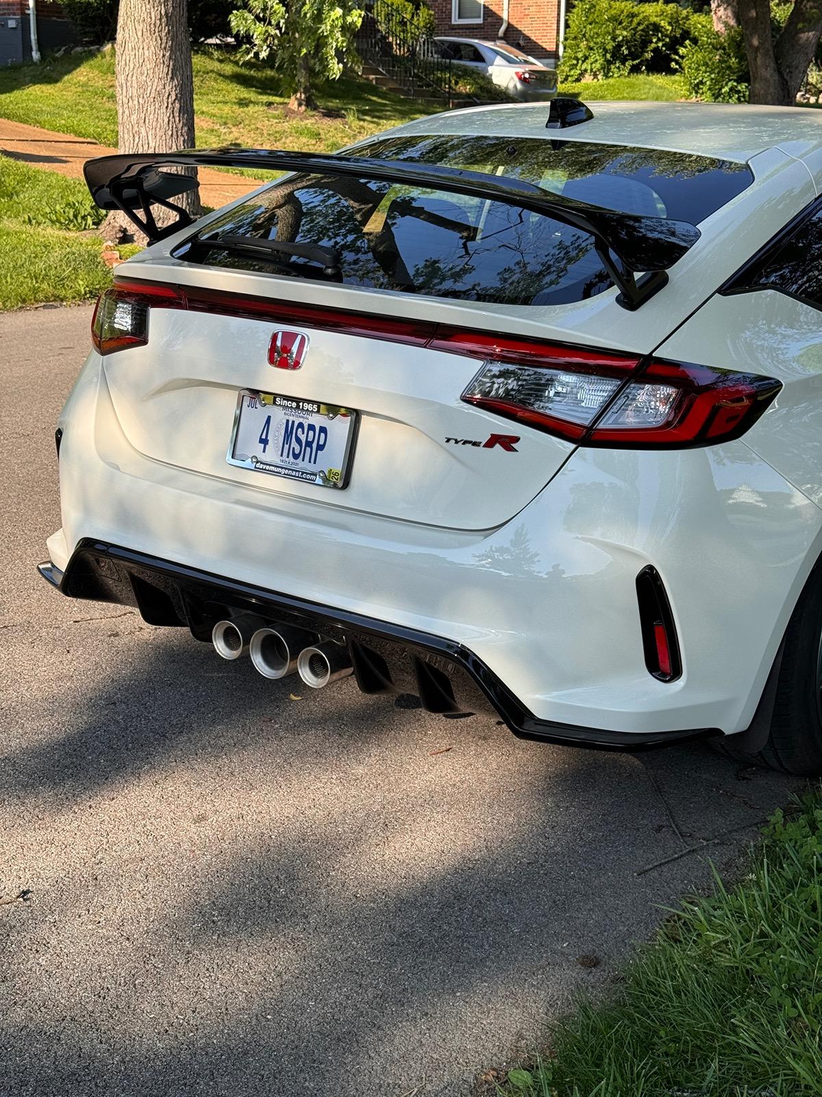 11th Gen Honda Civic FL5 Vanity Plate Hall of Fame IMG_2181