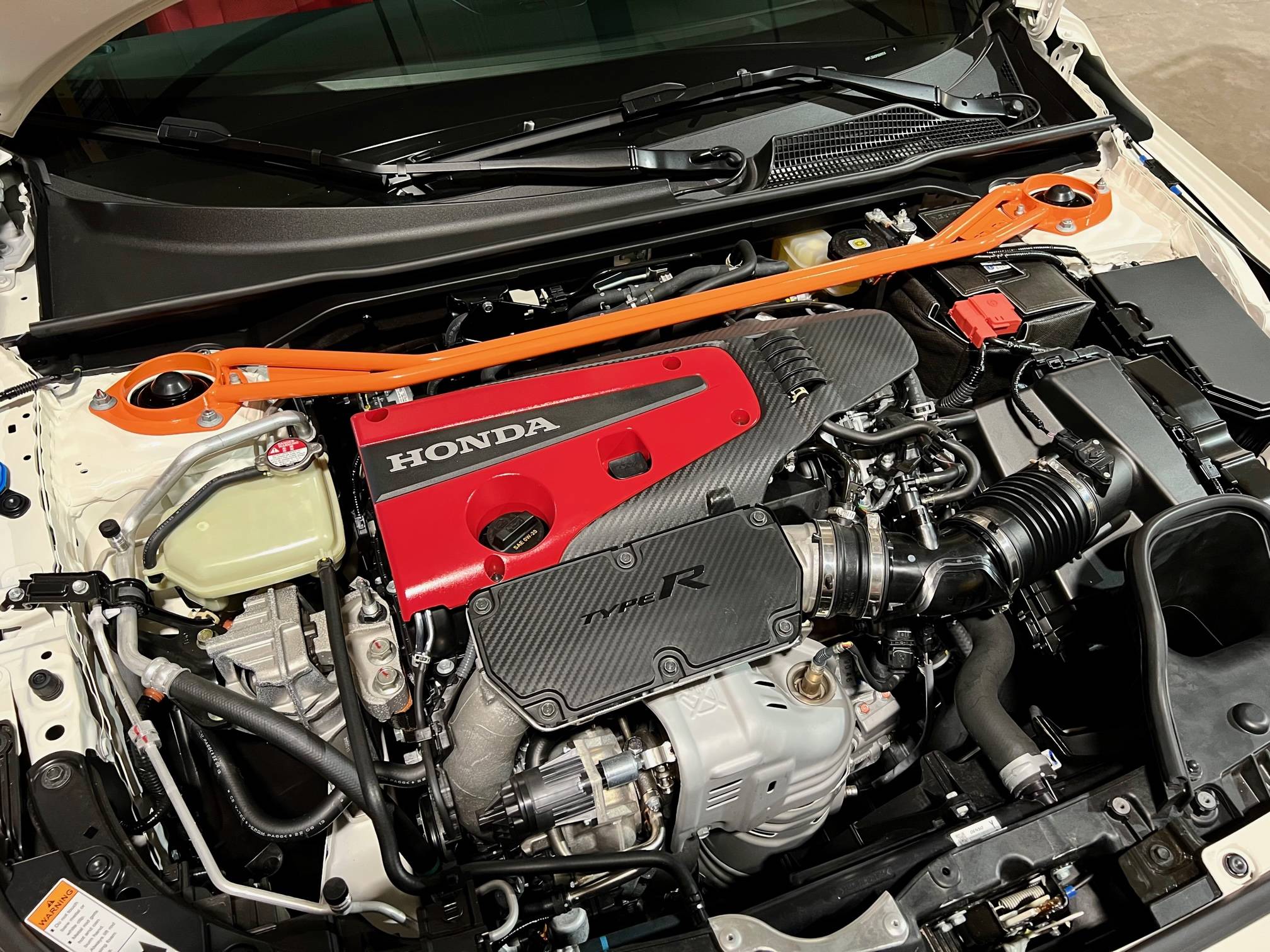 11th Gen Honda Civic 27WON Front Strut Tower Bar w/ Master Cylinder Brace for the FL5 Type R IMG_2373