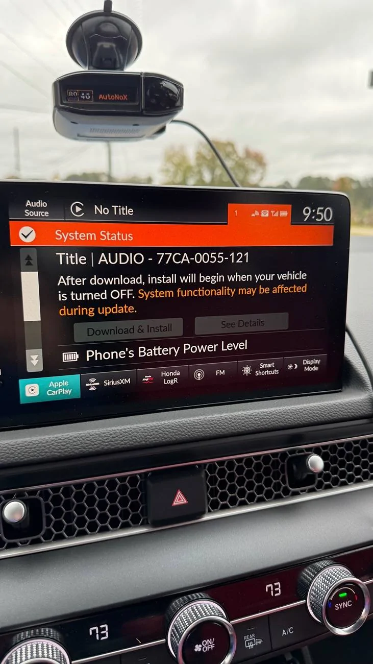 11th Gen Honda Civic Over the air “audio update” IMG_2555