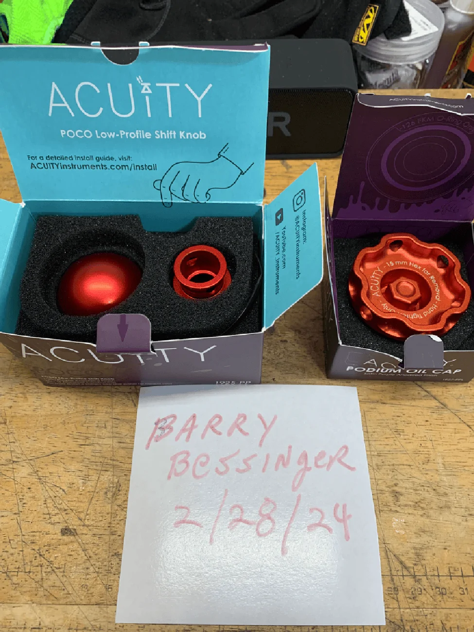 11th Gen Honda Civic Acuity Poco shift knob and oil cap . $50 each or $95 for both . Plus shipping . Like new IMG_2745