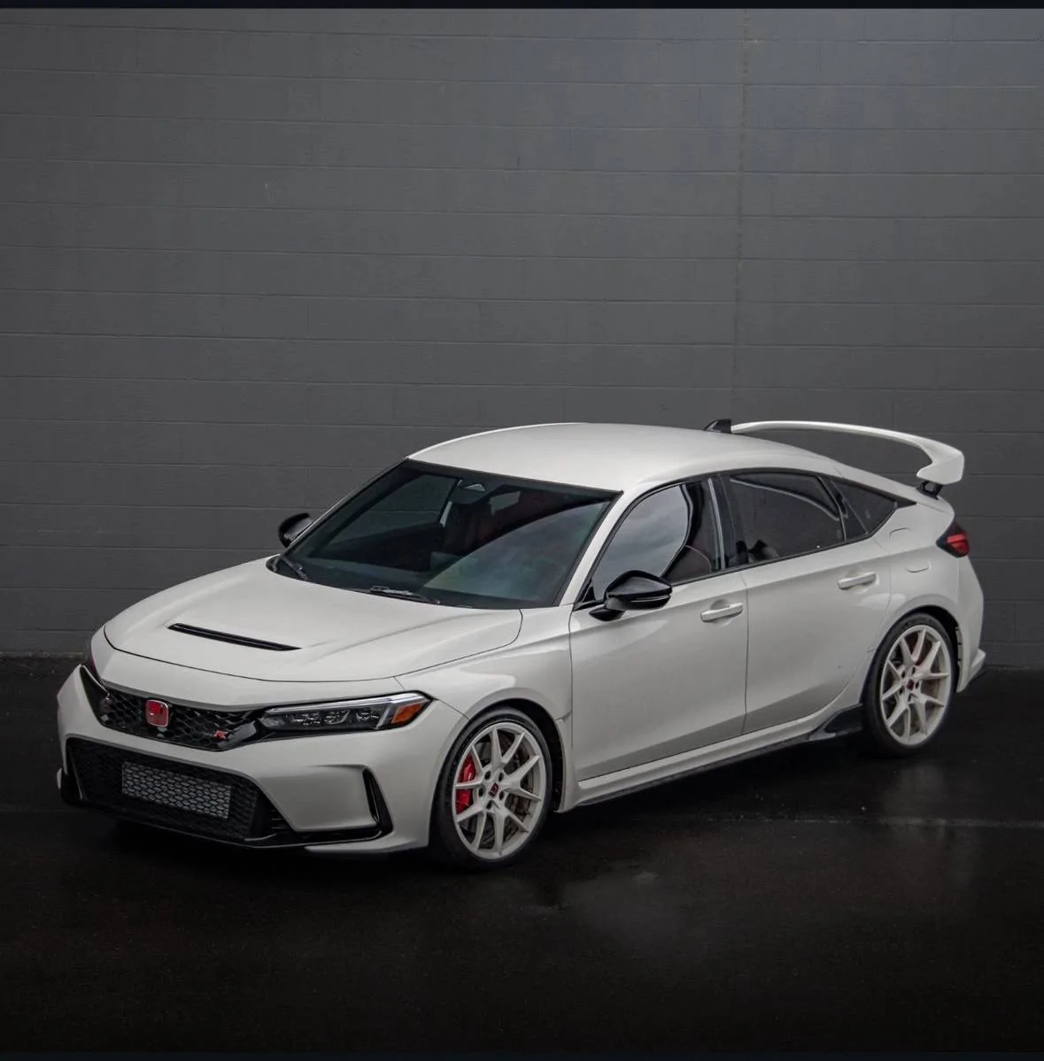 11th Gen Honda Civic Championship White FL5 Civic Type R w/ paint matched spoiler wing and OEM wheels IMG_3246