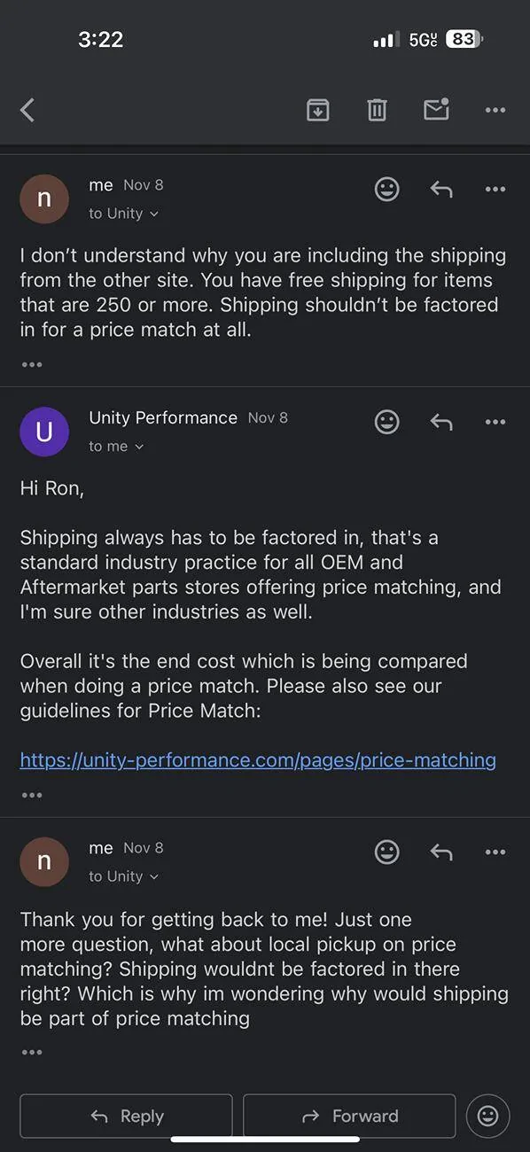 11th Gen Honda Civic Price matching unity performance IMG_3334
