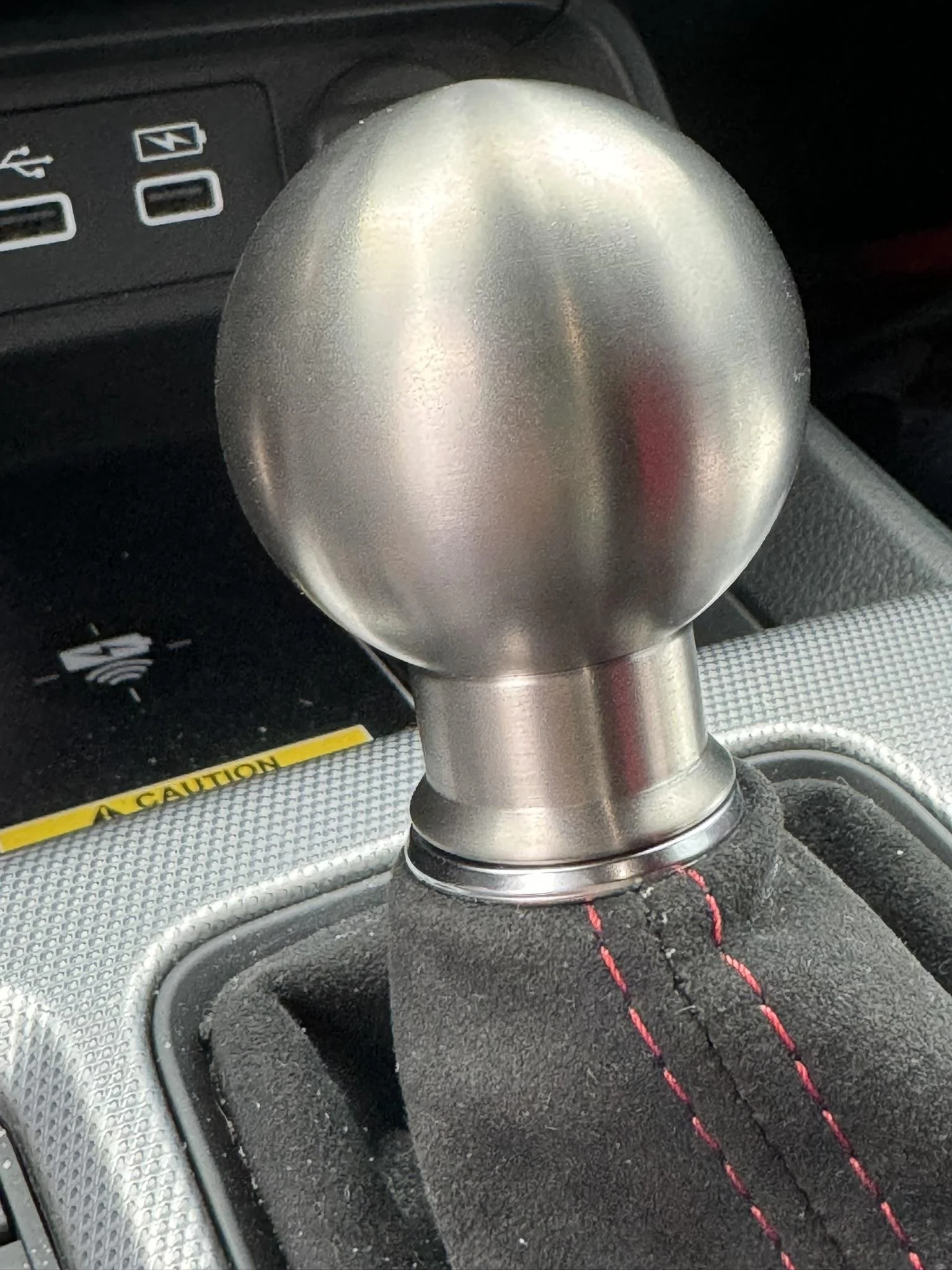 11th Gen Honda Civic FL5 Alcantara Shift Boot Installed IMG_4285