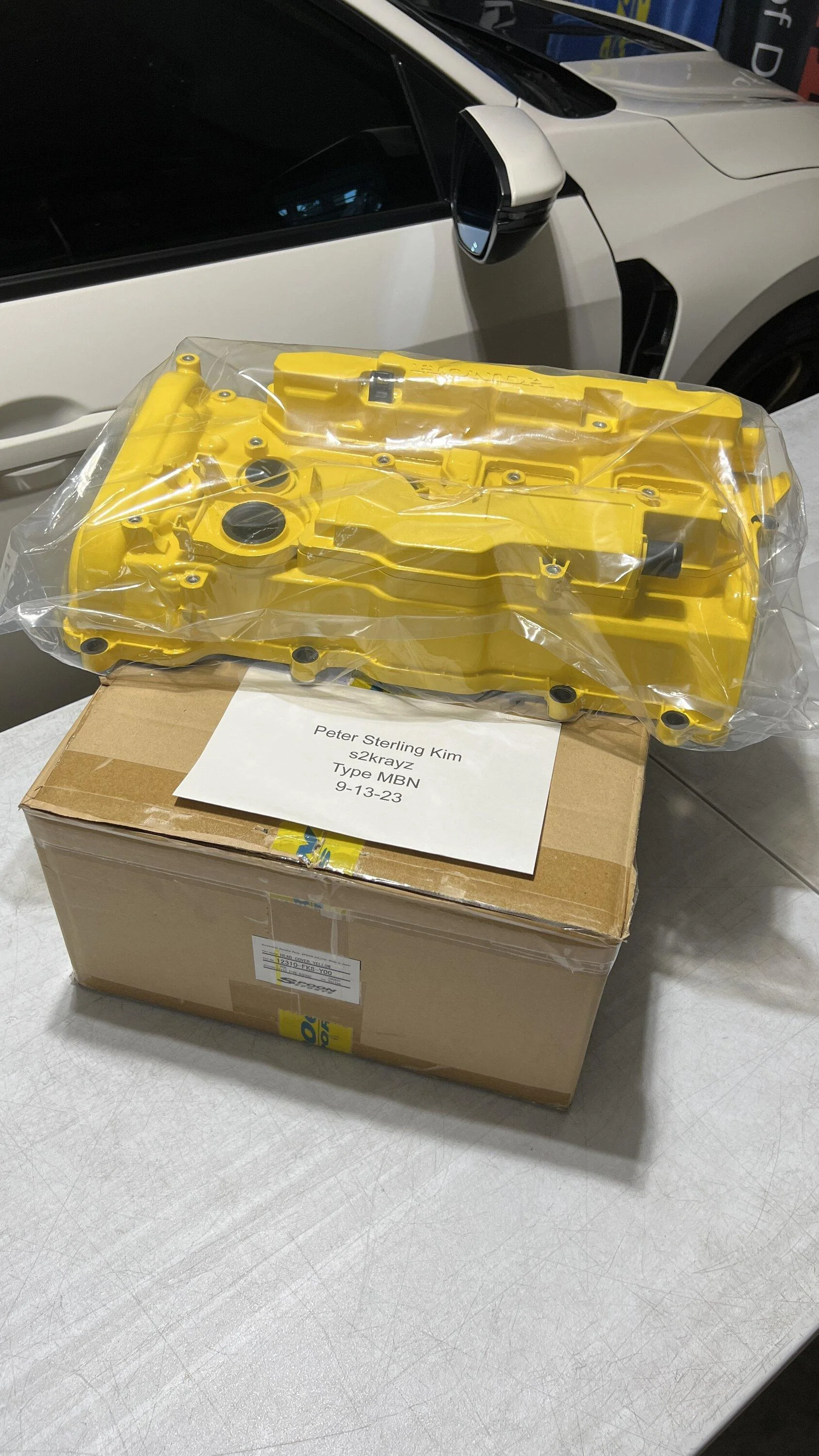 11th Gen Honda Civic SOLD!! BNIB Spoon Valve Cover (Head Cover) Yellow; FK8, FL5 IMG_4325