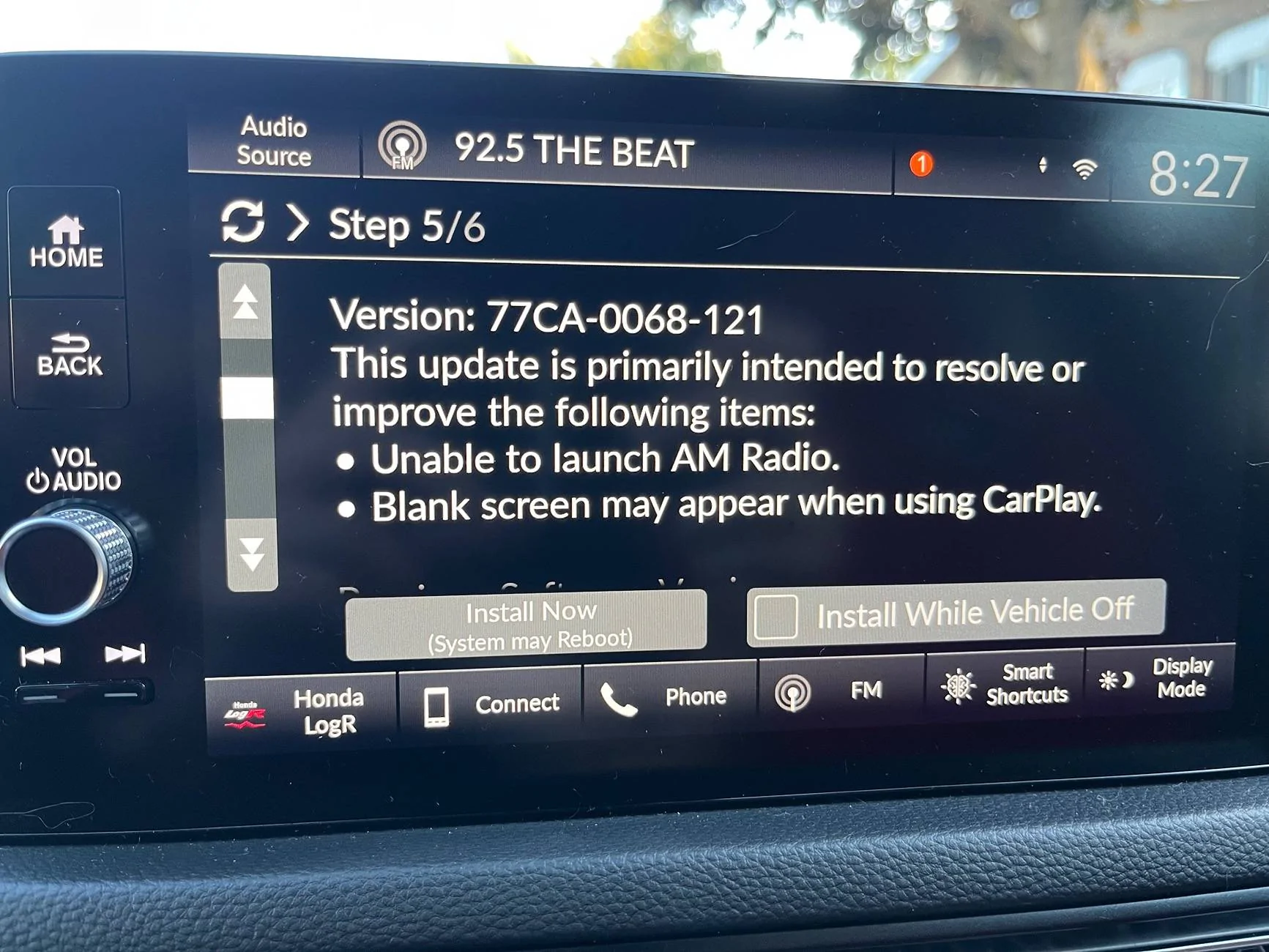 11th Gen Honda Civic Over the air “audio update” IMG_4618