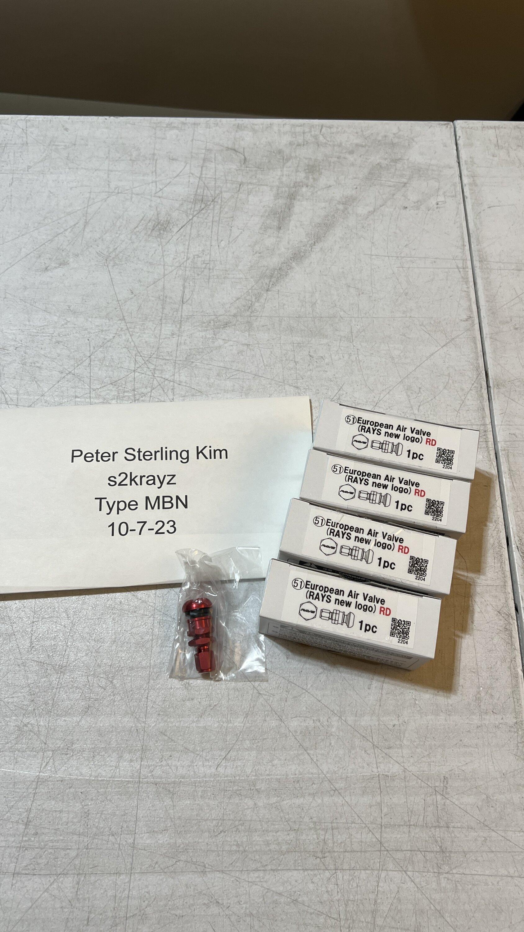 11th Gen Honda Civic Spoon Oil Cap, TE37SL Center Caps, Rays Valve Stems, Volk Stickers, Braum Seat Belt Guide IMG_4987