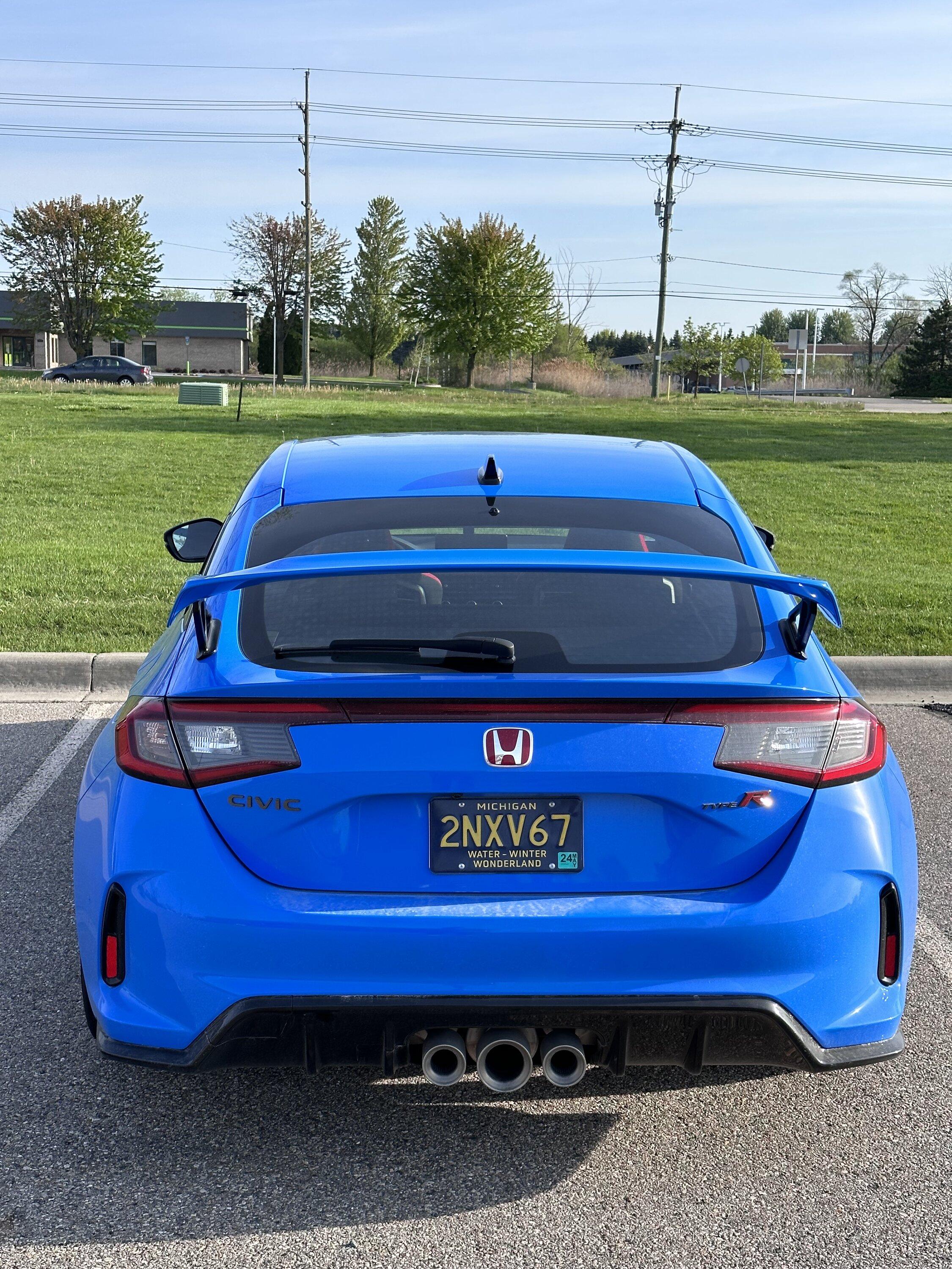 11th Gen Honda Civic FL5 Type R Spoiler Painted Boost Blue IMG_5816