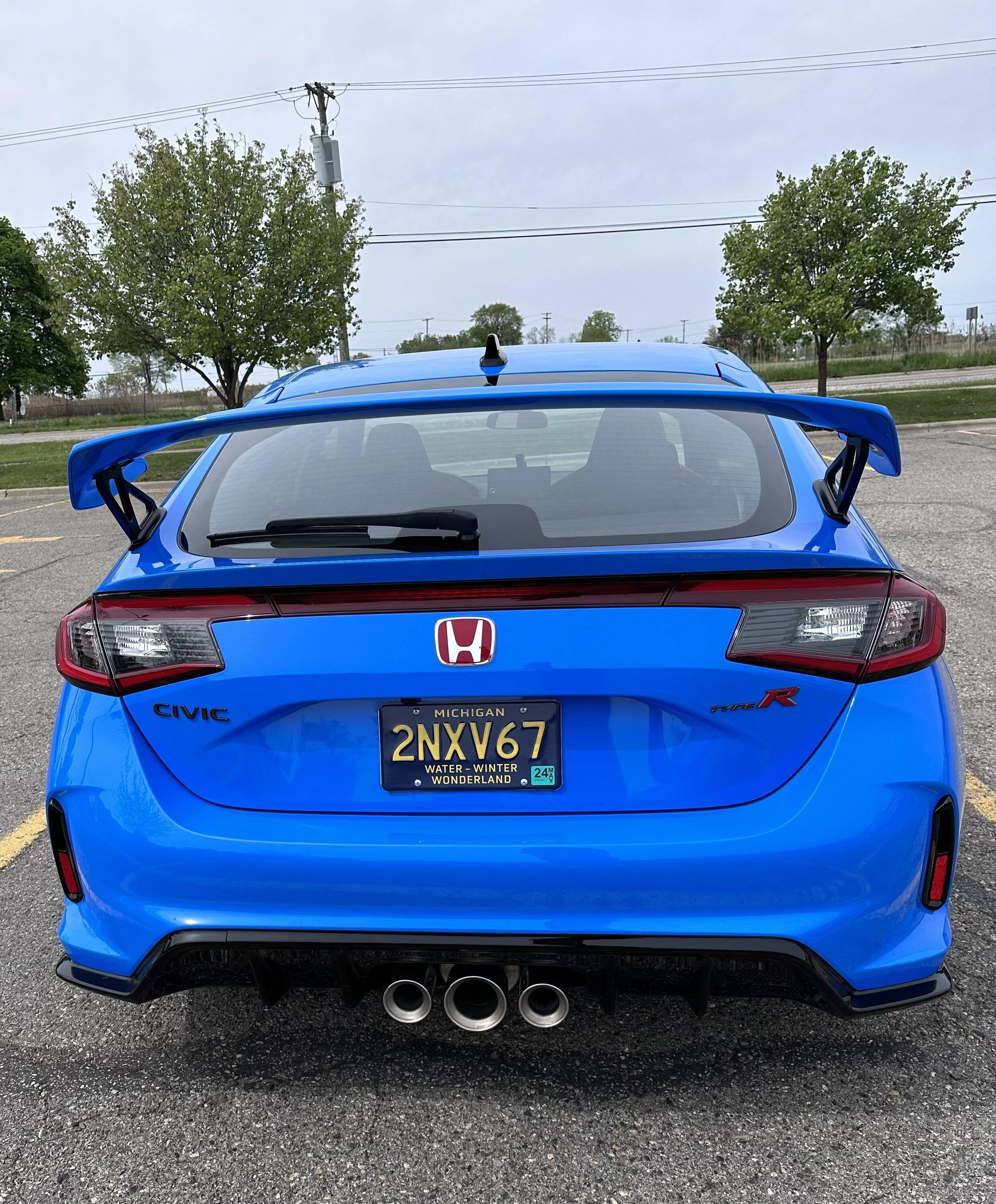 11th Gen Honda Civic FL5 Type R Spoiler Painted Boost Blue IMG_5863