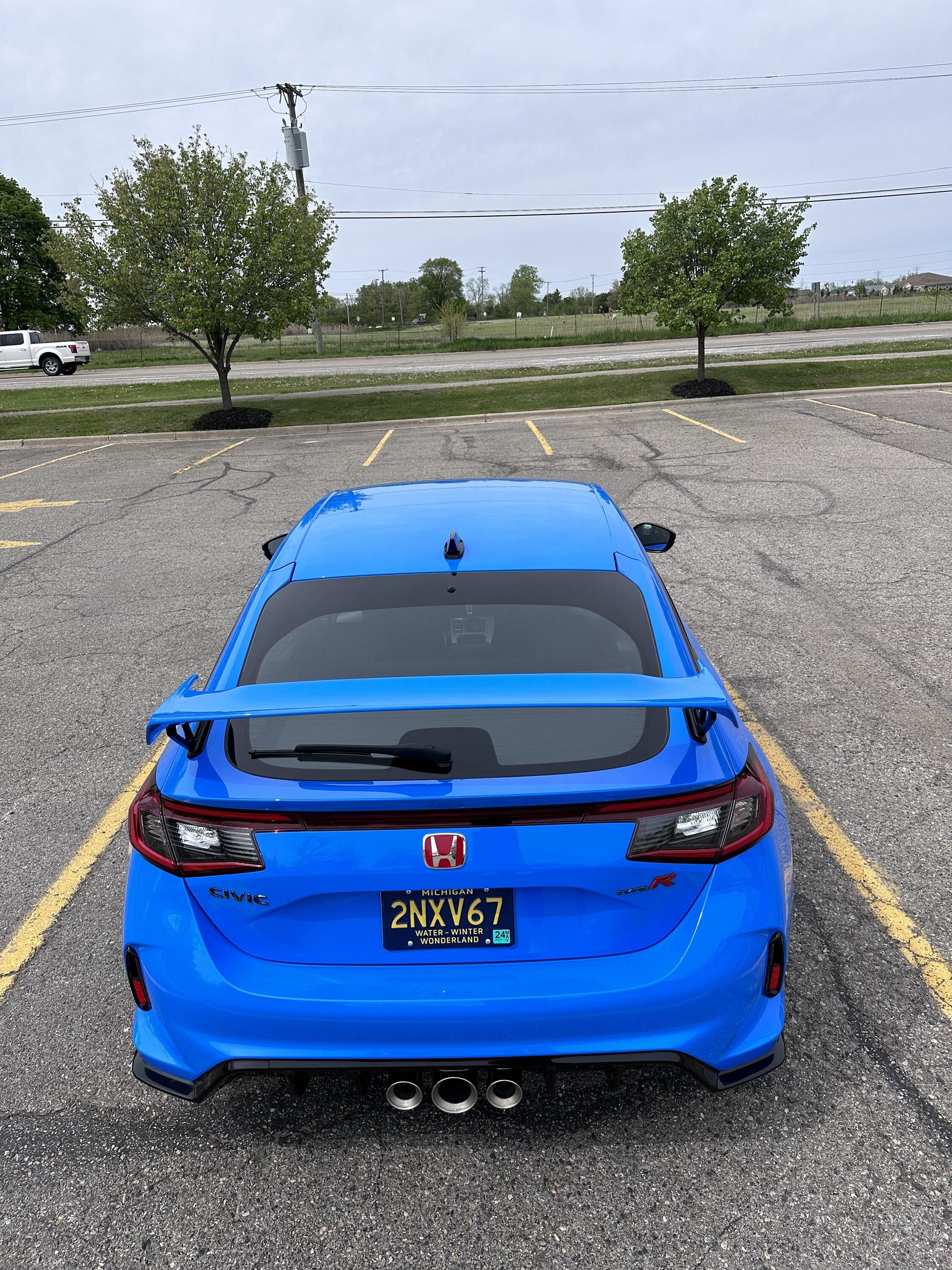 11th Gen Honda Civic FL5 Type R Spoiler Painted Boost Blue IMG_5864