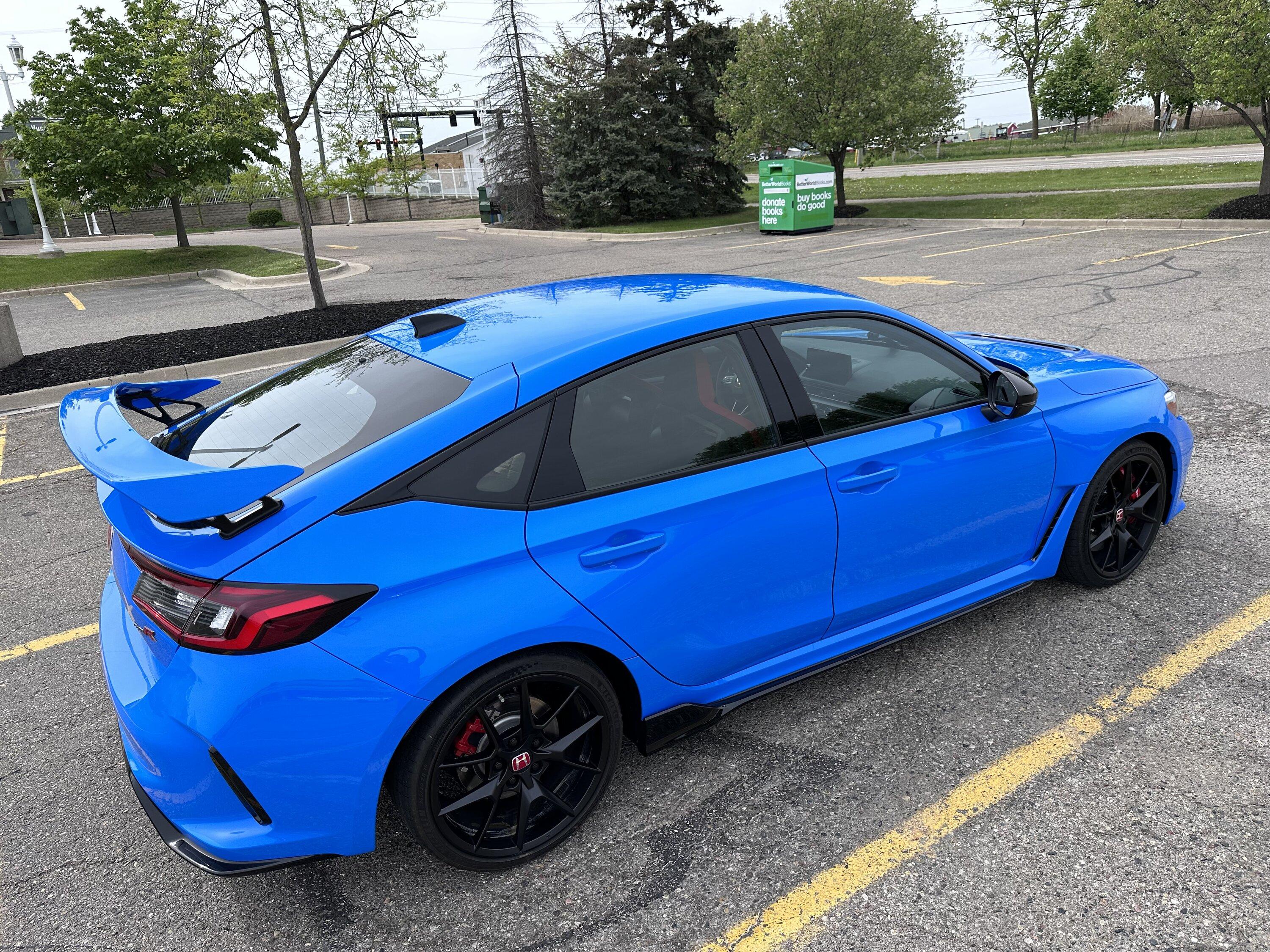 11th Gen Honda Civic FL5 Type R Spoiler Painted Boost Blue IMG_5868