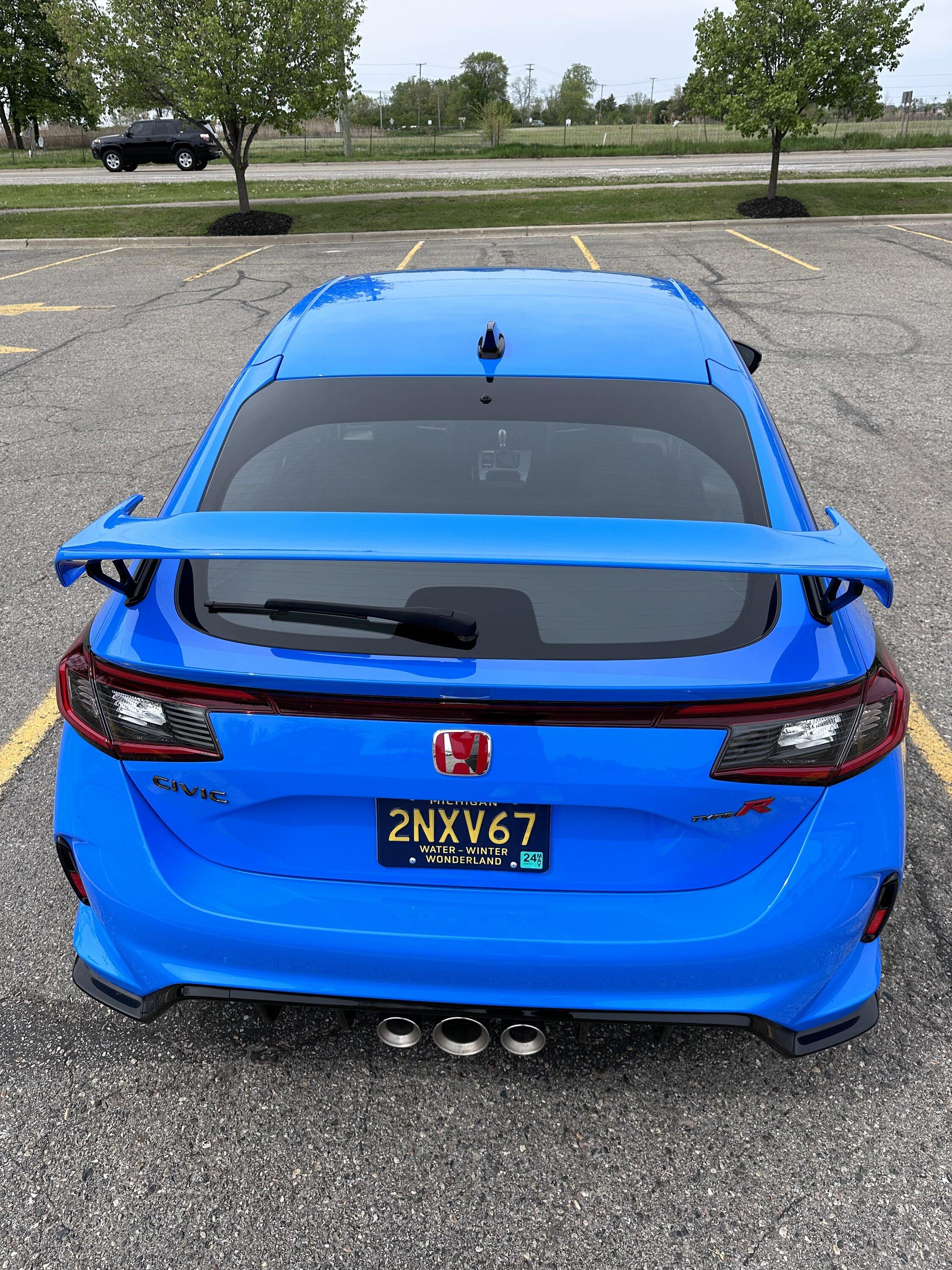 11th Gen Honda Civic FL5 Type R Spoiler Painted Boost Blue IMG_5881