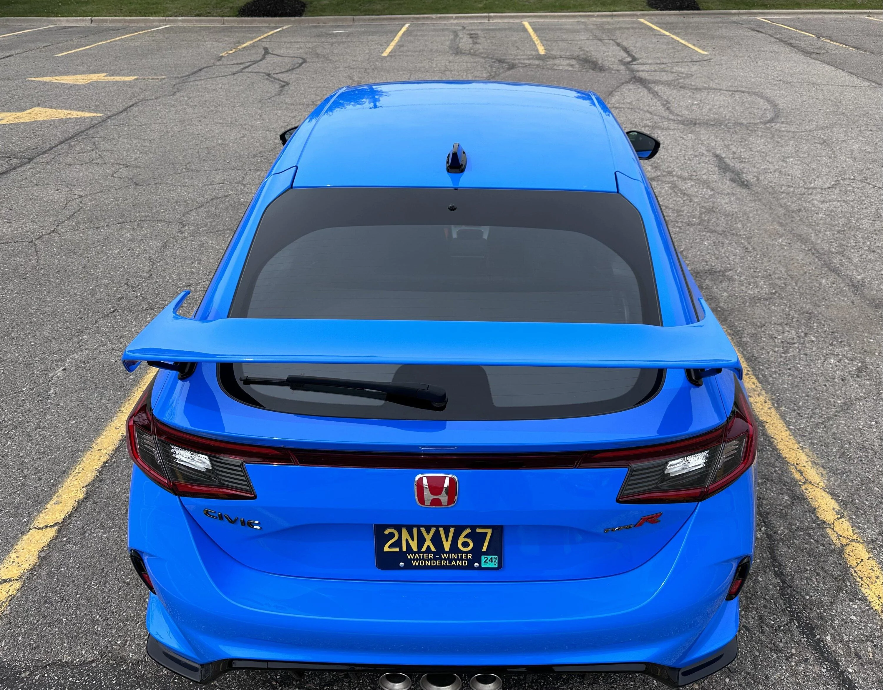 11th Gen Honda Civic FL5 Type R Spoiler Painted Boost Blue IMG_5883