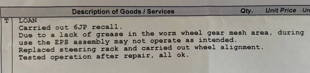 11th Gen Honda Civic Worm Gear Recall Fix Reviews IMG_6070