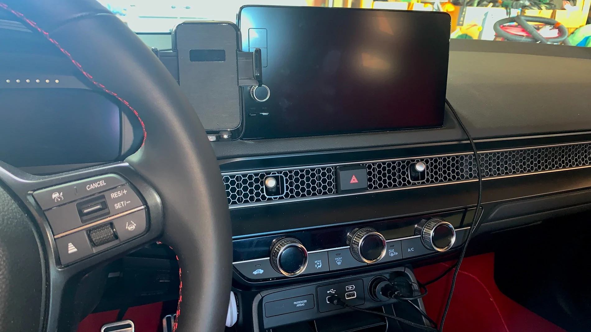 11th Gen Honda Civic RAM Mount Cellphone Install IMG_6374