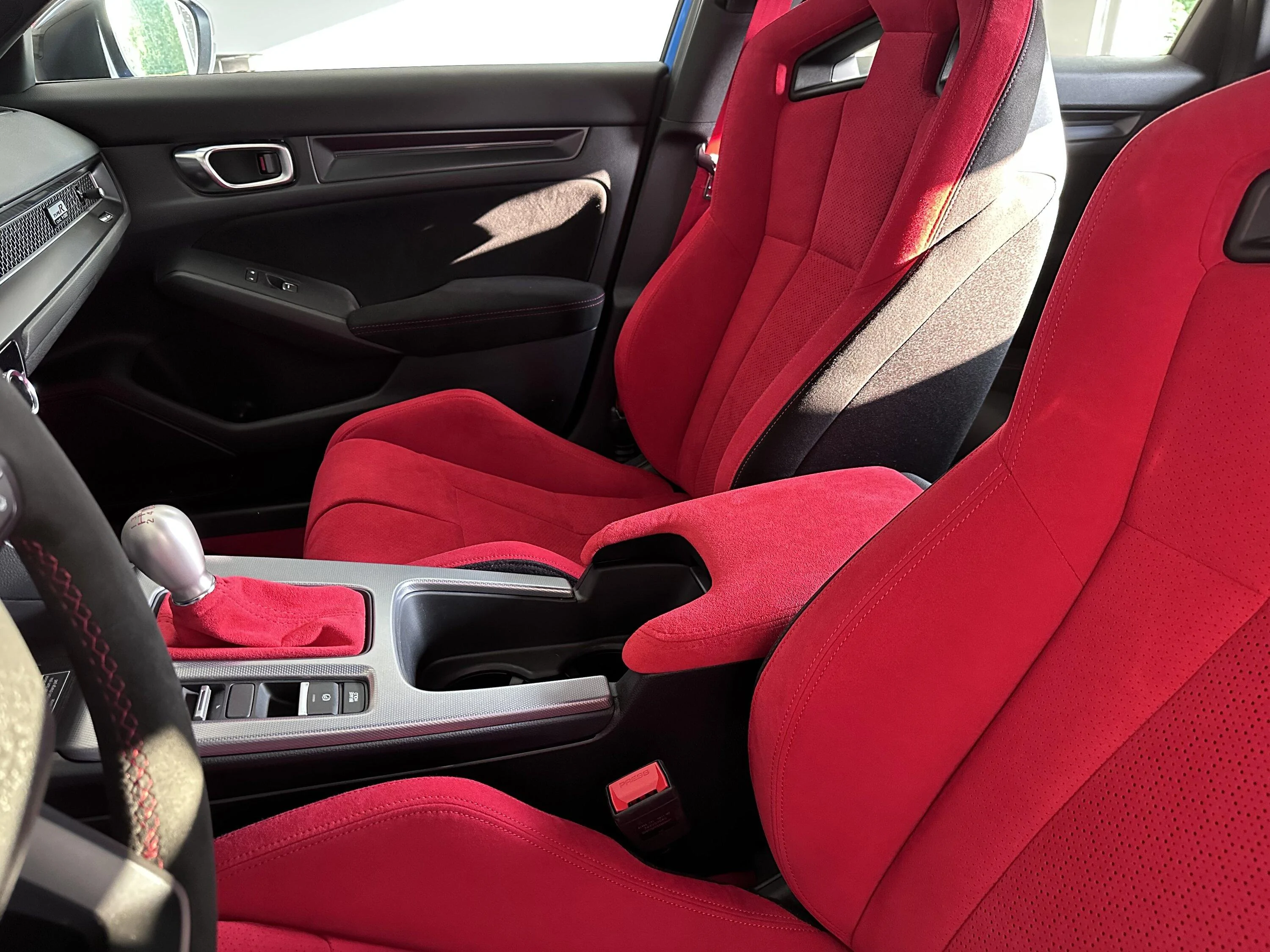 11th Gen Honda Civic Overland Designs Red Armrest & Shiftboot IMG_6409